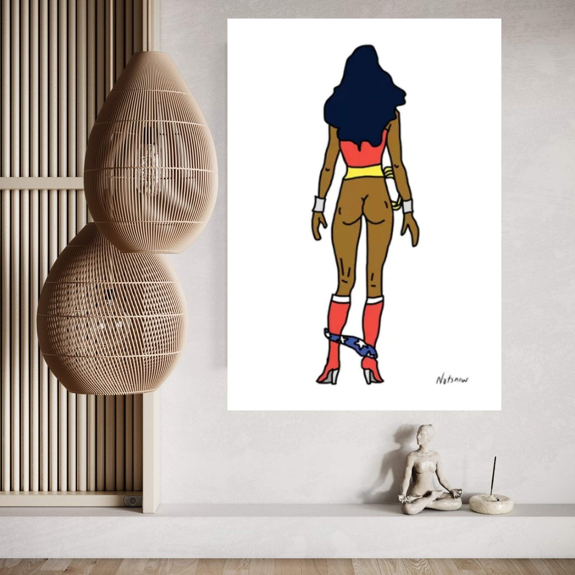 Wonder Butt II Canvas Wall Art - Y Canvas