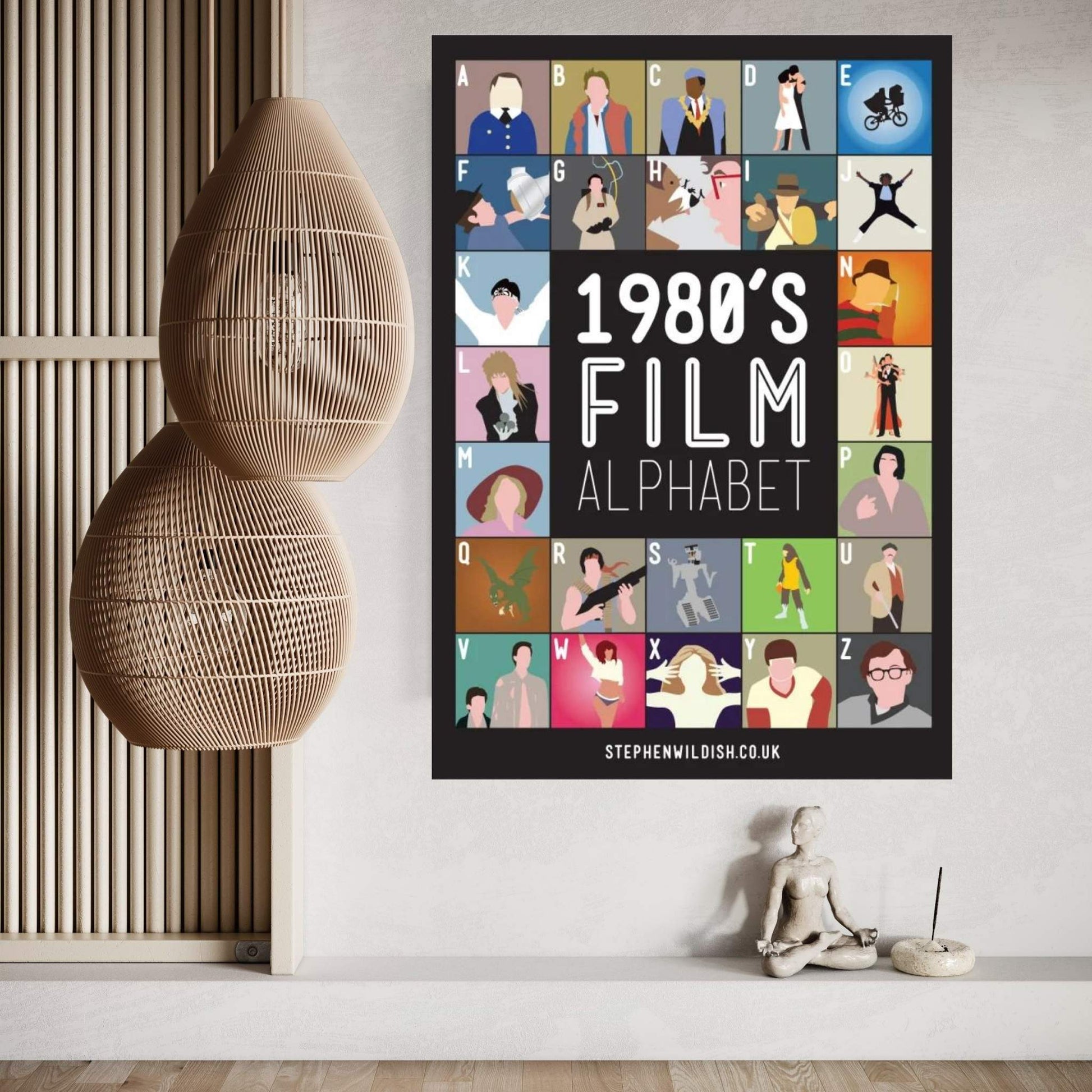 1980s Film Alphabet Canvas Wall Art - Y Canvas