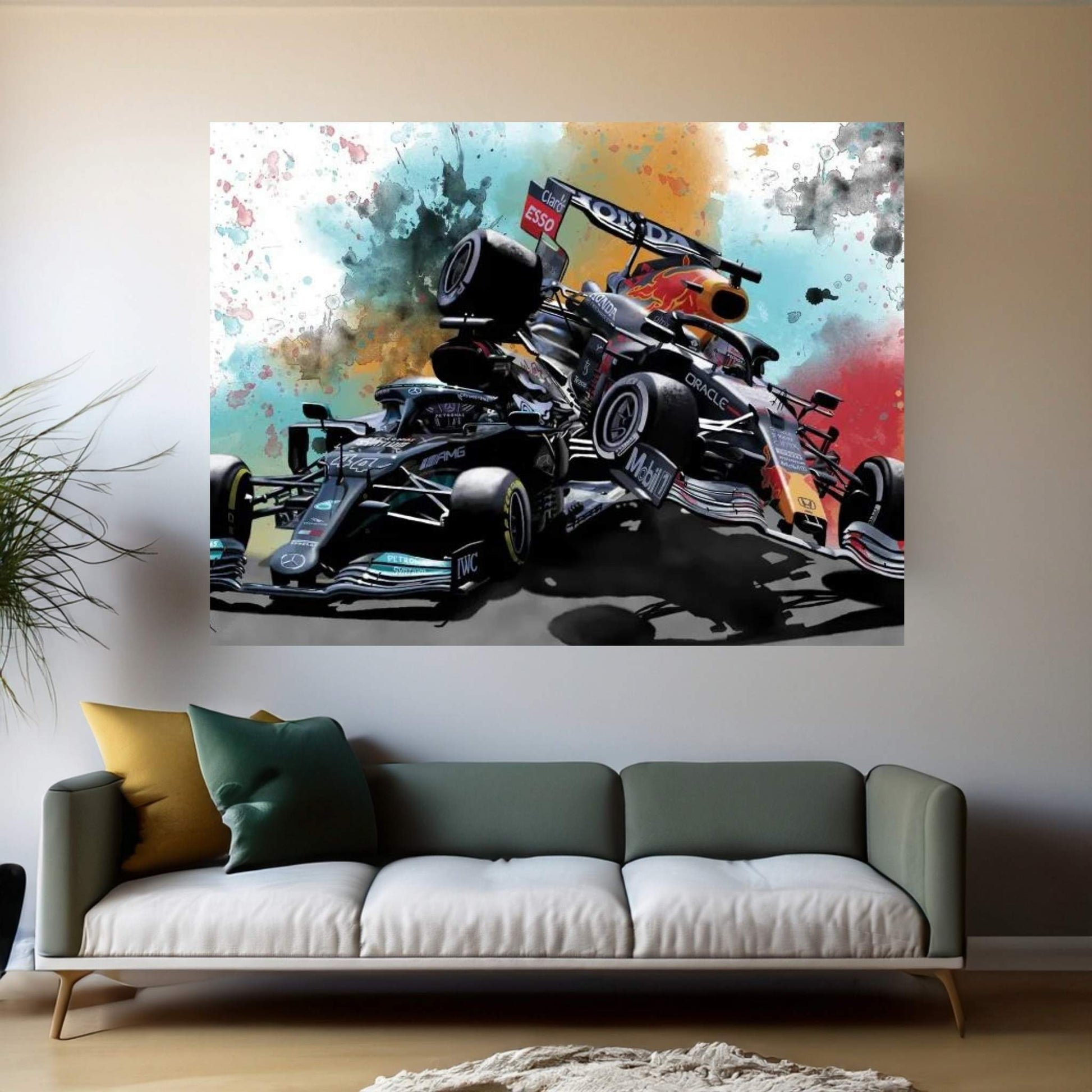 Verstappen Vs Hamilton Canvas Wall Art - Y Canvas