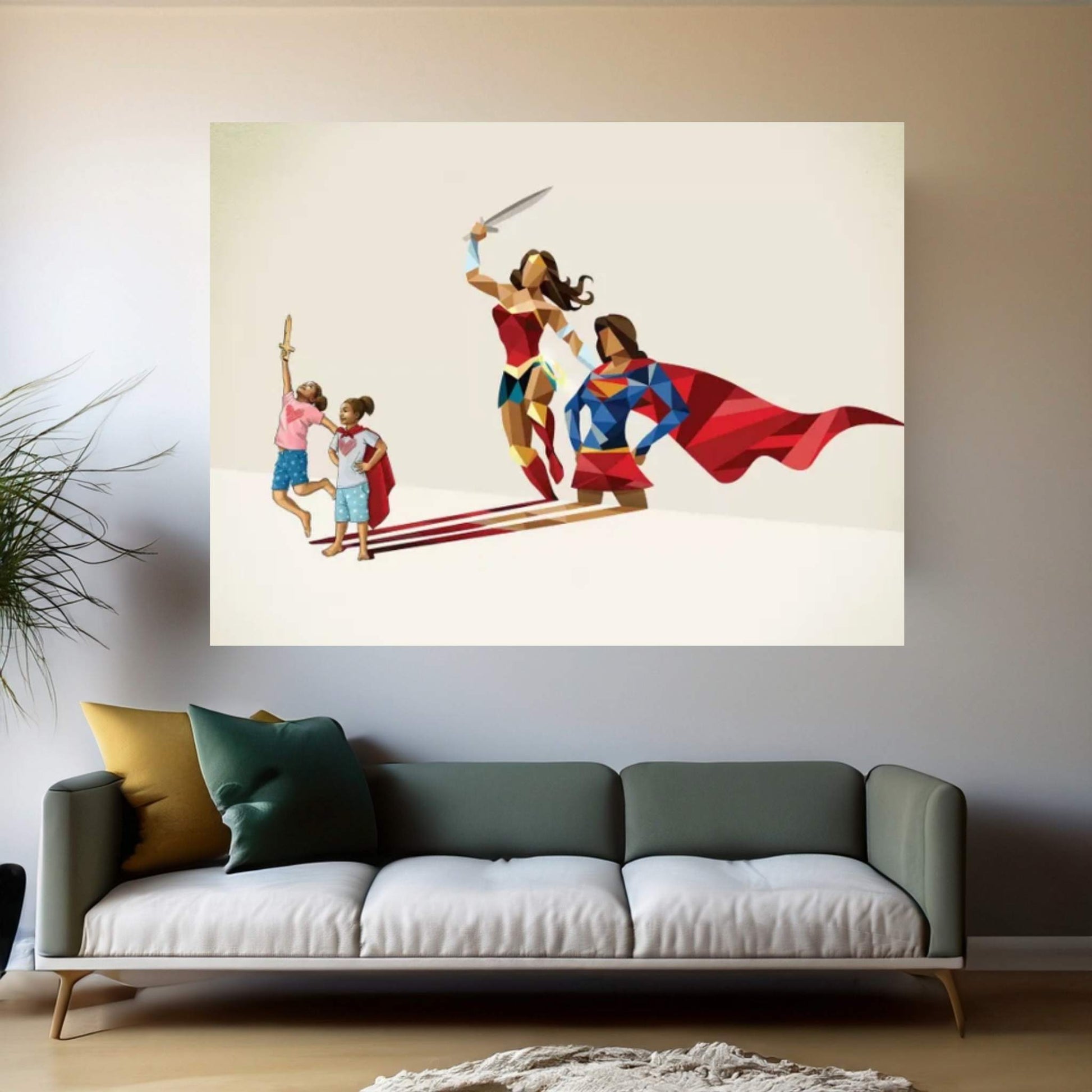 Sisters In Arms Canvas Wall Art - Y Canvas