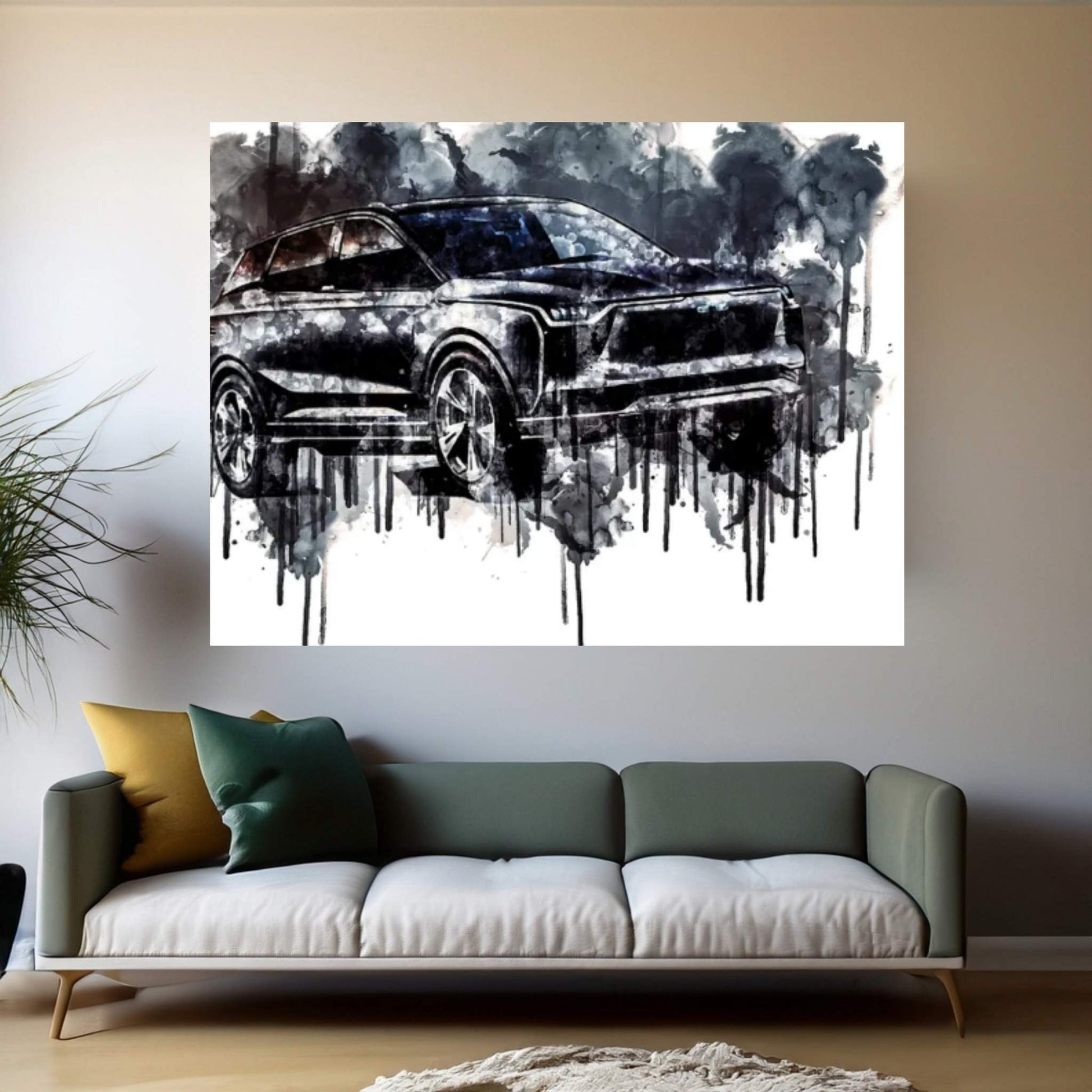 2018 Aiways U5 Ion Electric SUV Vehicle CCCXXXVII Canvas Wall Art - Y Canvas