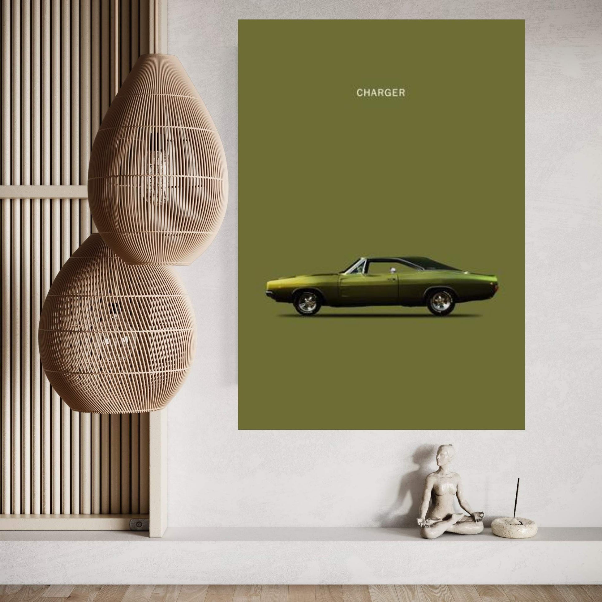 Dodge Charger Canvas Wall Art - Y Canvas