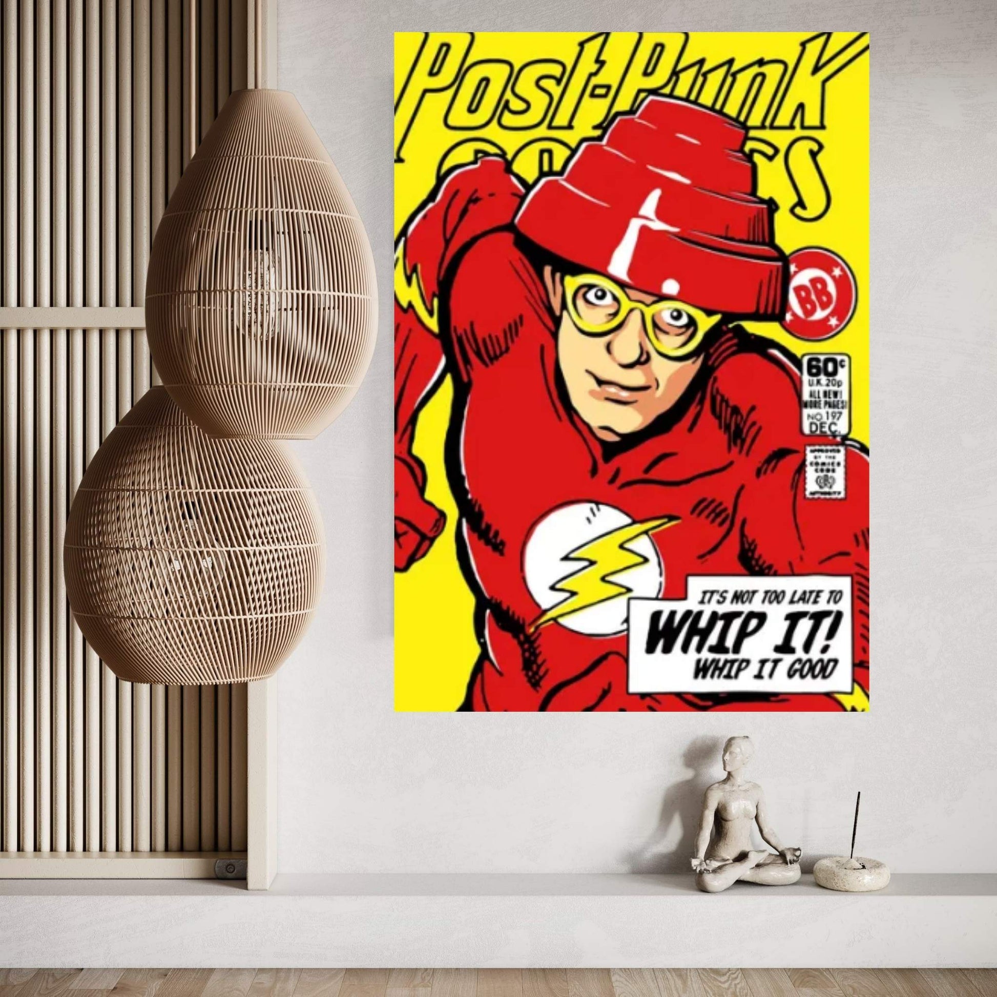 Post-Punk Comics - Whip It Canvas Wall Art - Y Canvas