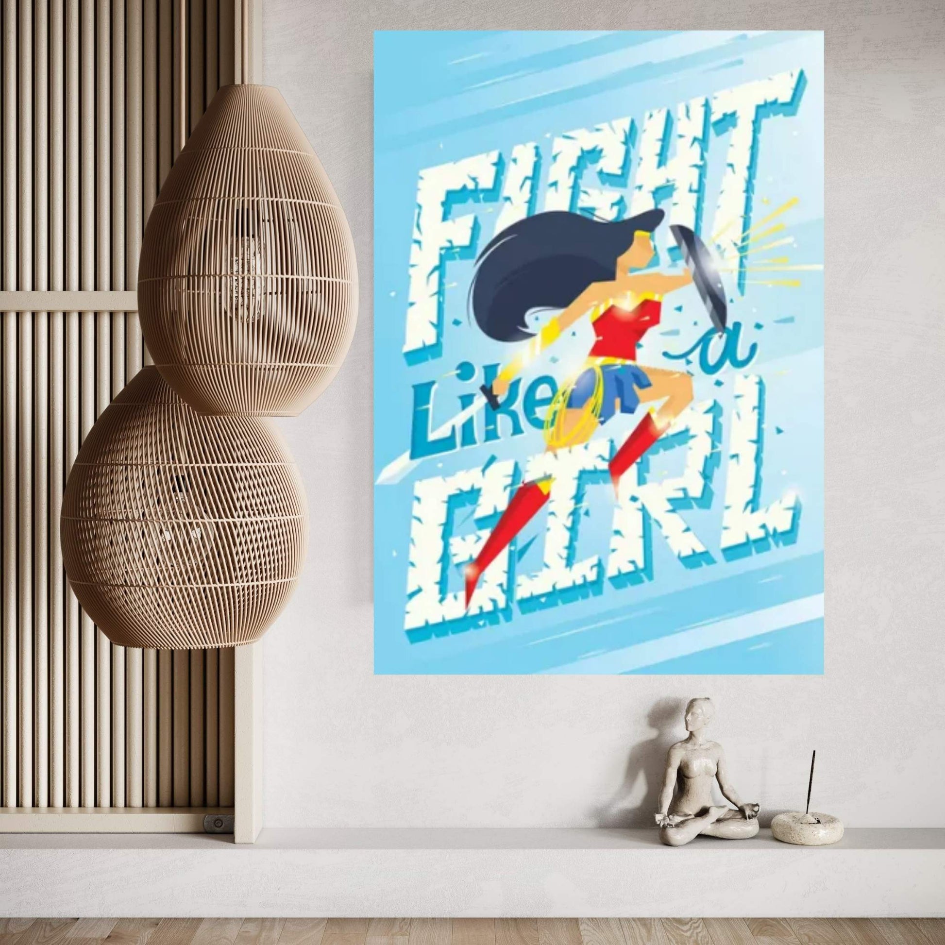 Fight Like A Girl Canvas Wall Art - Y Canvas