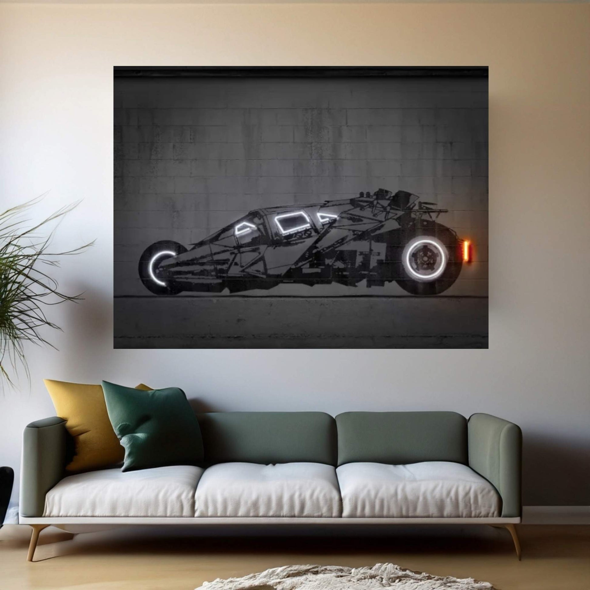 Batmobile Tumbler Canvas Wall Art - Y Canvas