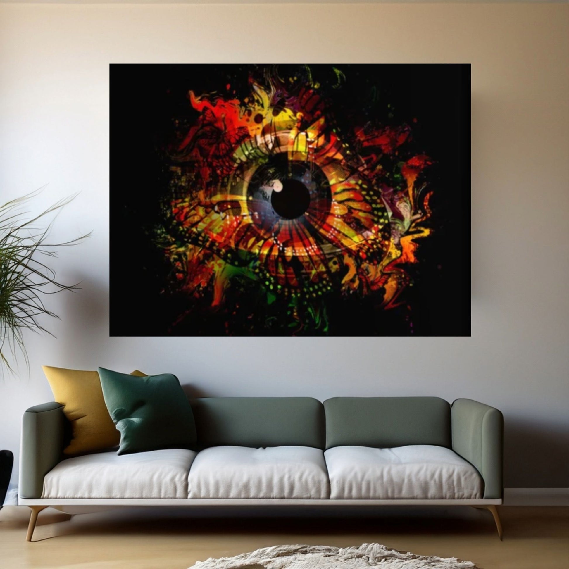 The Eye Abstract Printing Wall Art - Y Canvas