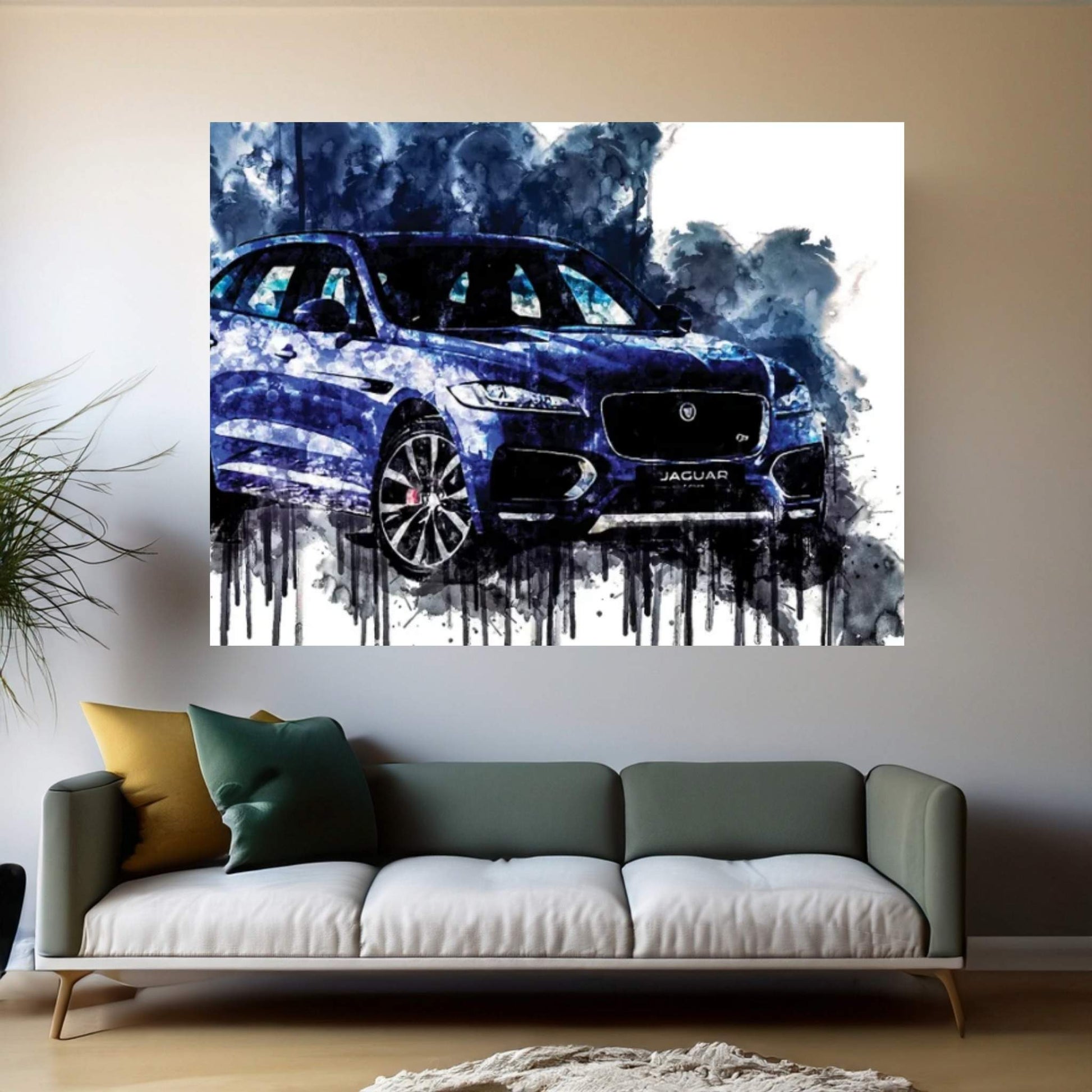 2017 Jaguar F PACE First Edition Canvas Wall Art - Y Canvas