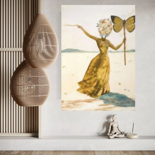 Salvador Dali Butterfly Canvas Wall Art Print, Vintage Print, Dali Poster - Y Canvas