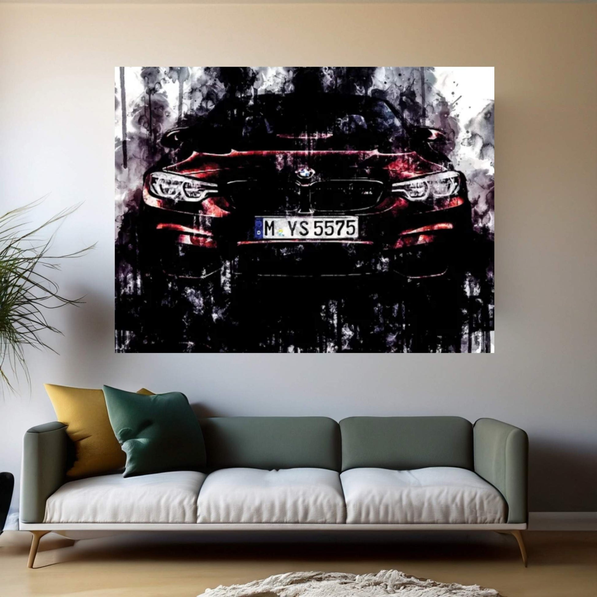 2018 BMW Series M4 Convertible Vehicle CCCLXXXVI Canvas Wall Art - Y Canvas