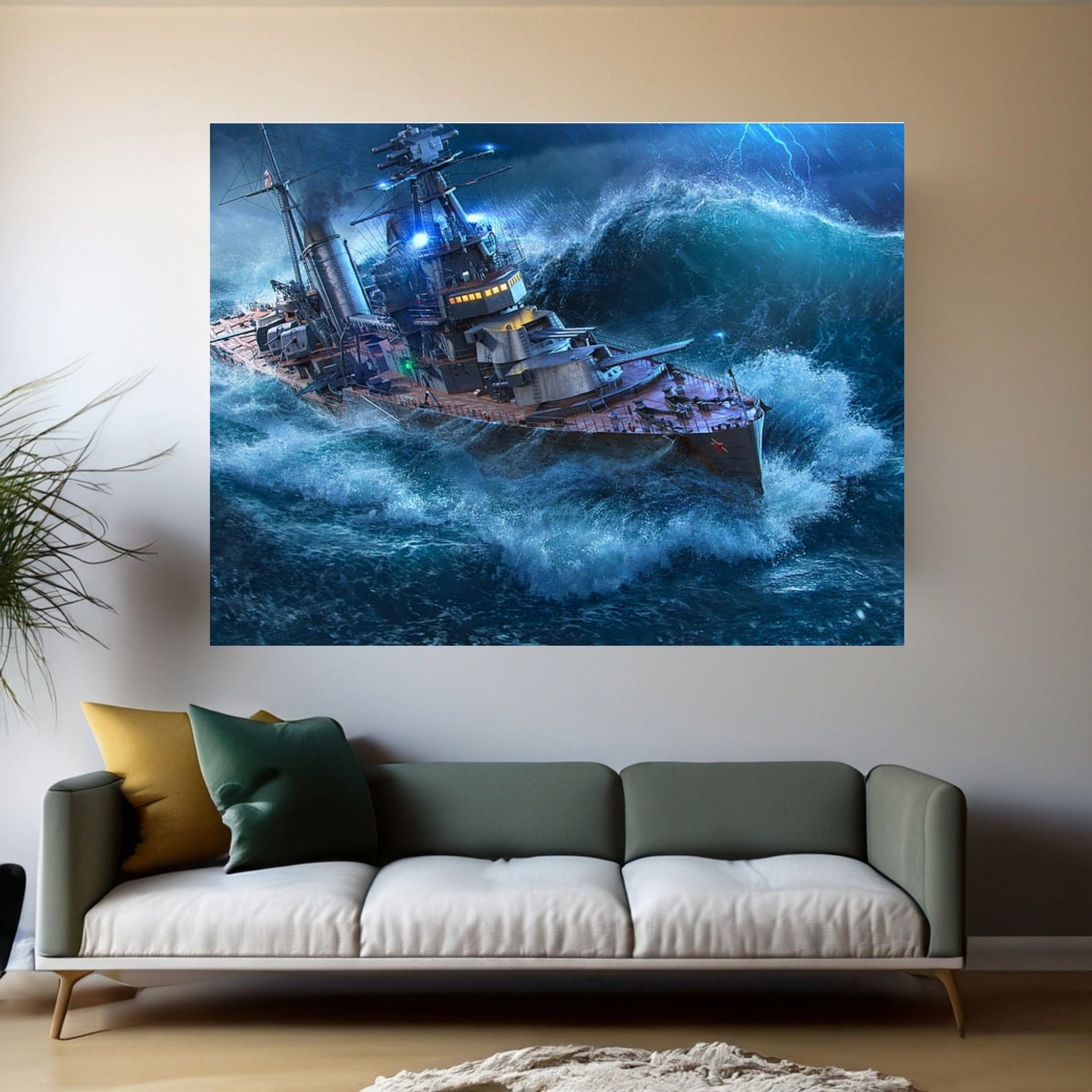 Sailing Boat Canvas, Sea Wall Decor, Sea Landscape, Sailboat Painting,Ocean Painting - Y Canvas