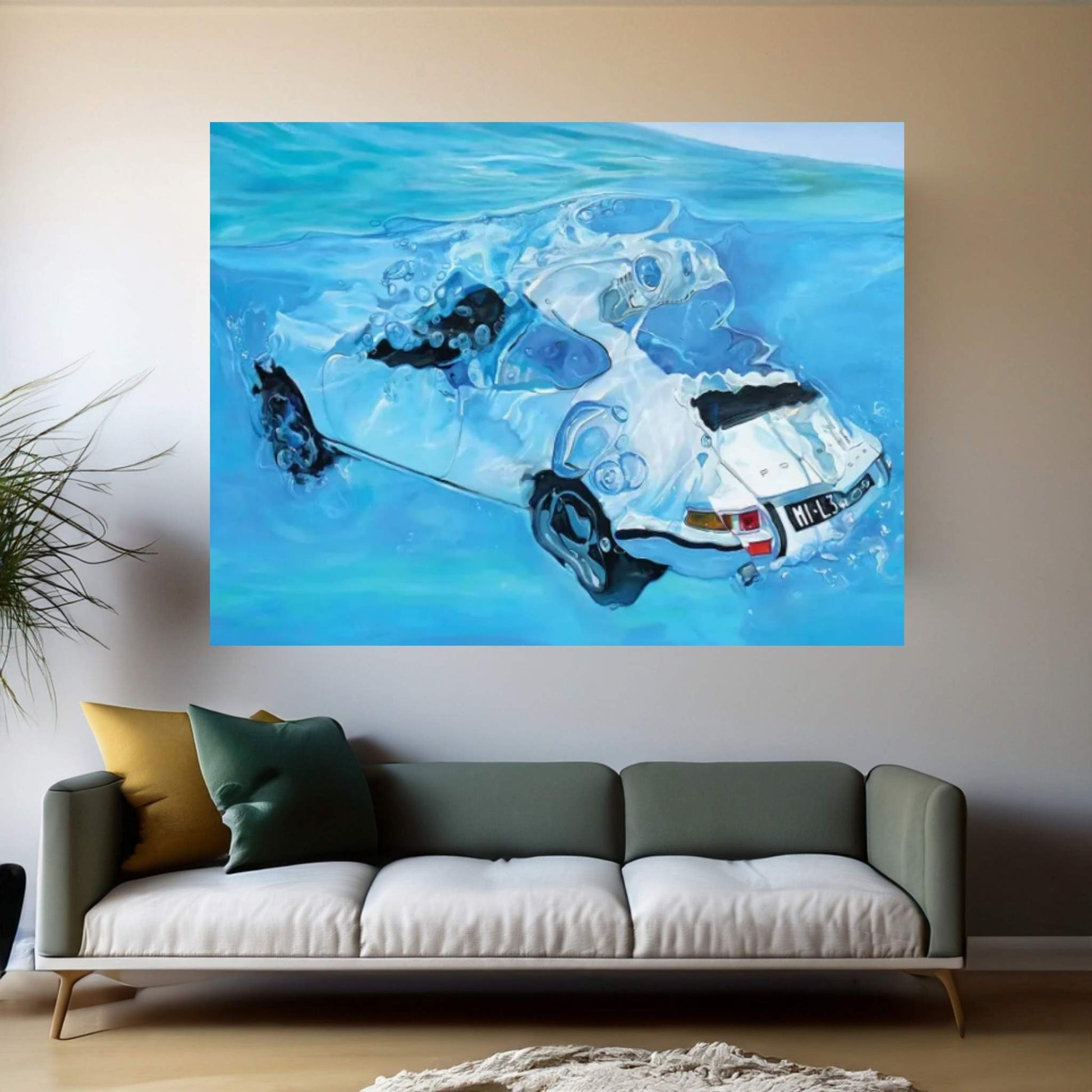 White Dream Canvas Wall Art - Y Canvas