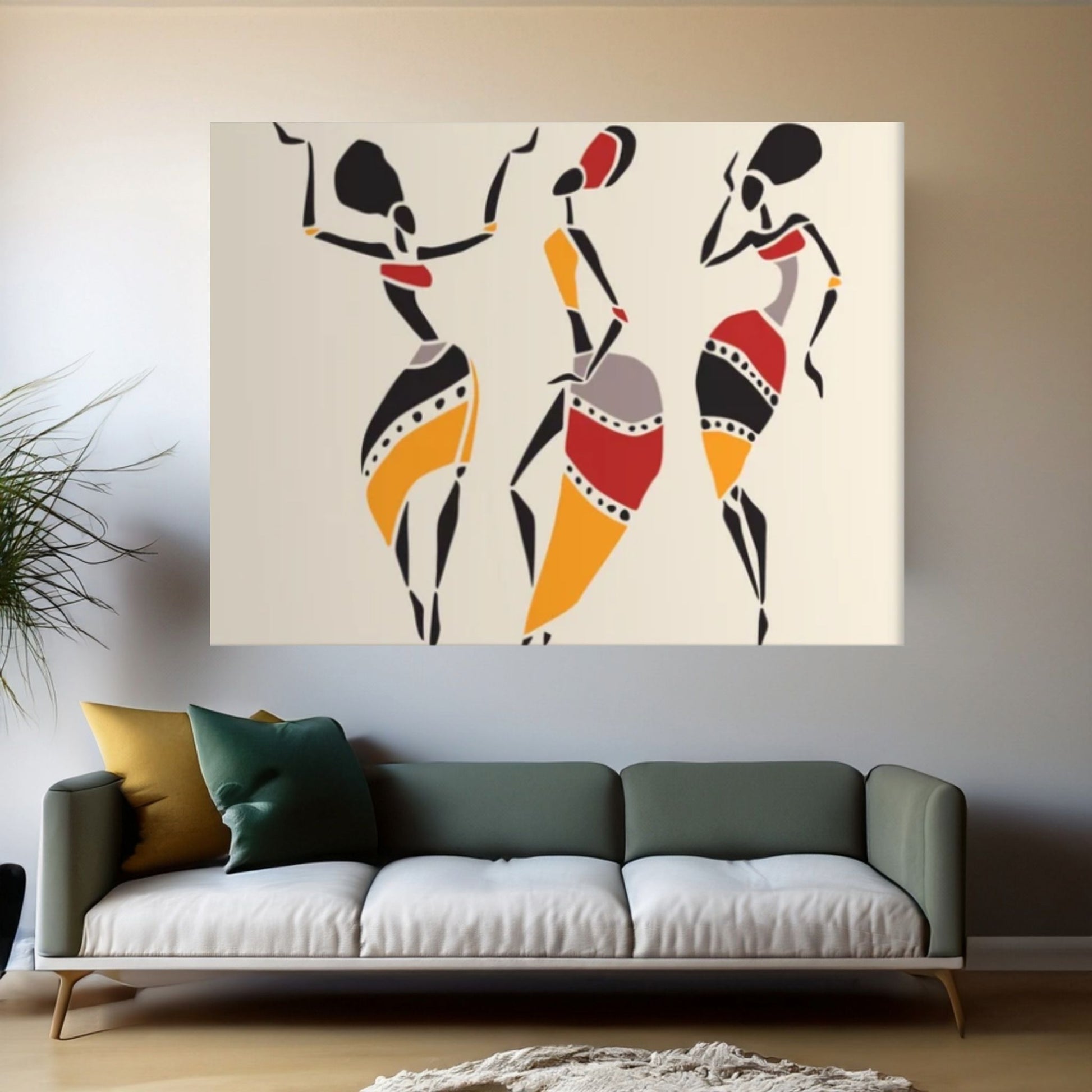 African Dancers Print, African Wall Art, Ethnic Wall Art, African Women Canvas, African Woman Canvas, African Art - Y Canvas