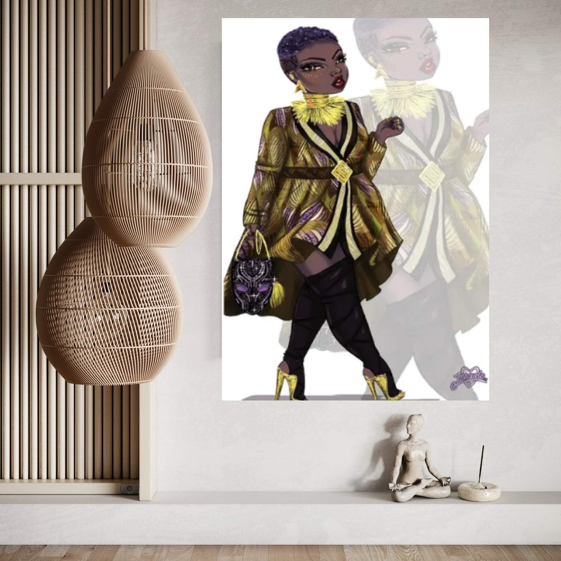 Wakanda Fashion III Canvas Wall Art - Y Canvas