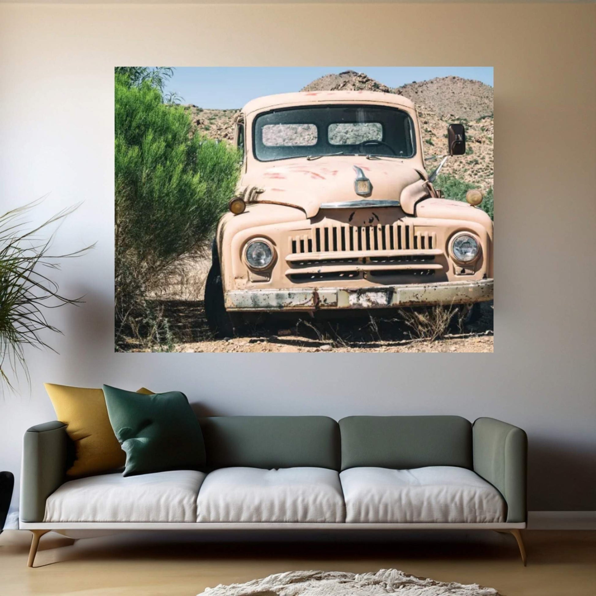 American West - Old Truck 66 Canvas Wall Art - Y Canvas