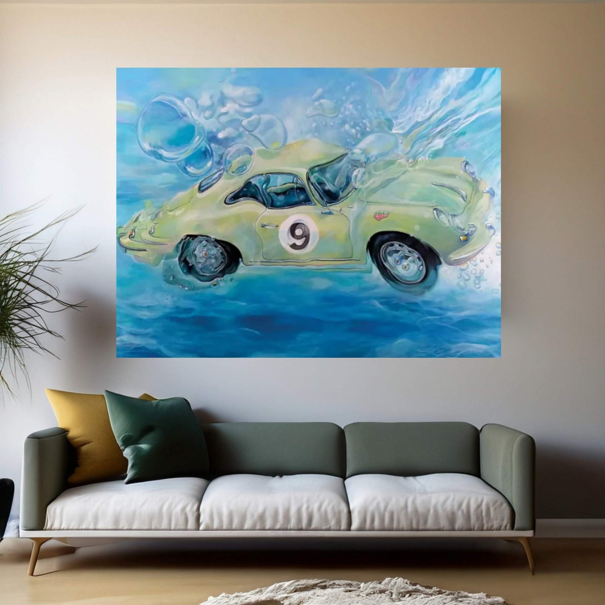 Porsche No. 9 Canvas Wall Art - Y Canvas