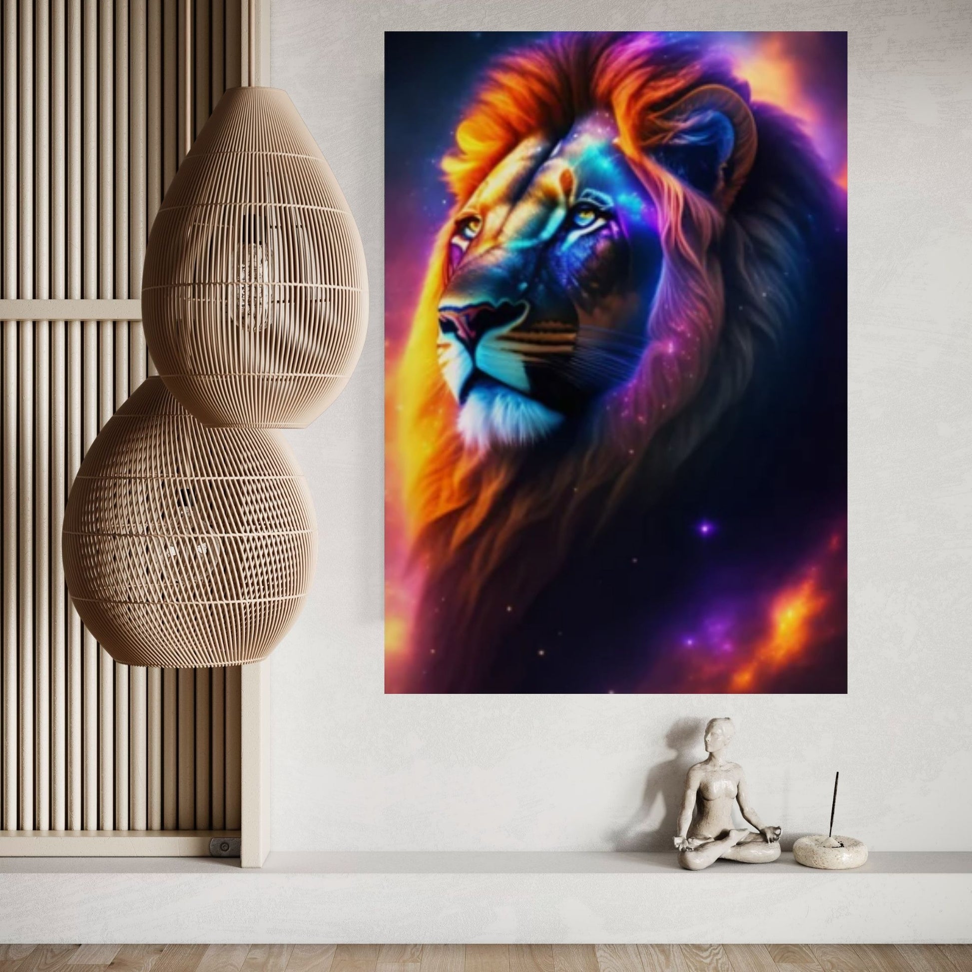 Animal Lion Canvas Wall Art, Creative Animal Modeling Wall Art - Y Canvas