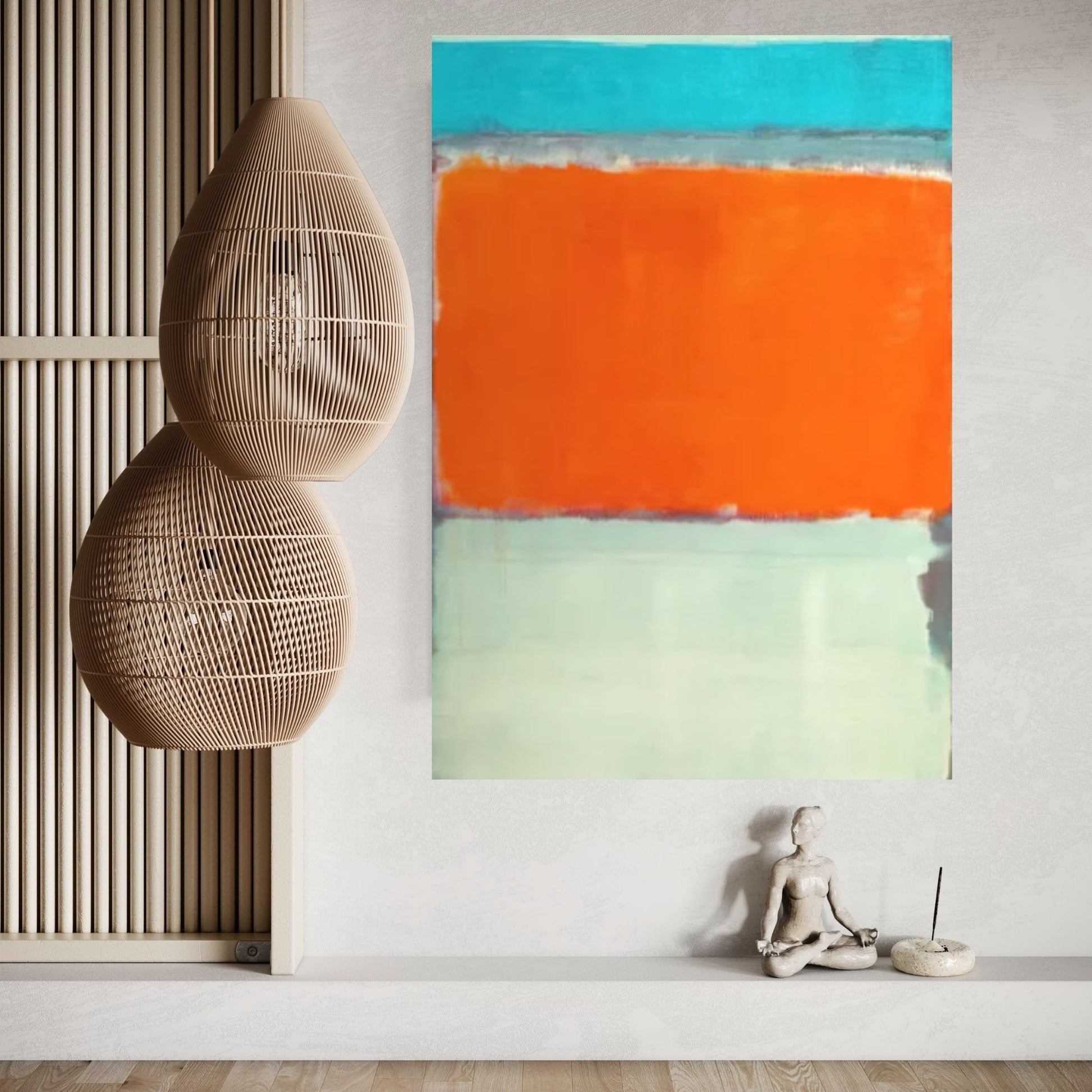 Orange & Blue Painting Mark Rothko No.10 1950 Reproduction Abstract Canvas Wall Art, Rothko Reproduction - Y Canvas