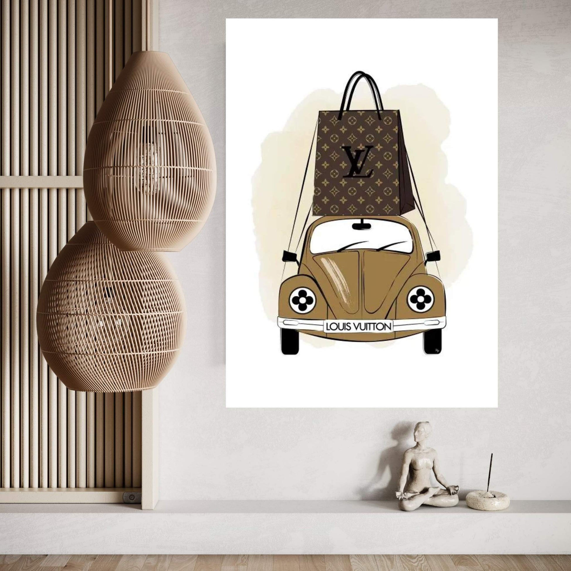 LV Car Canvas Wall Art - Y Canvas