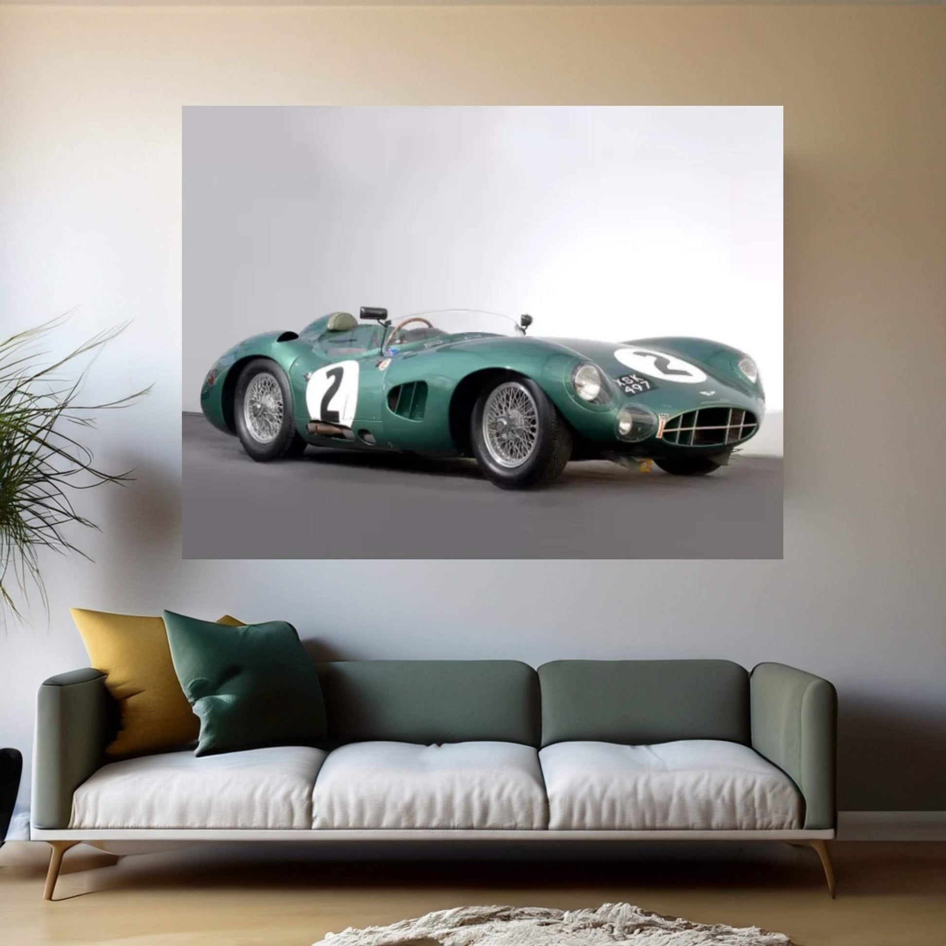 Aston Martin Dbr1, 1959 Canvas Wall Art - Y Canvas