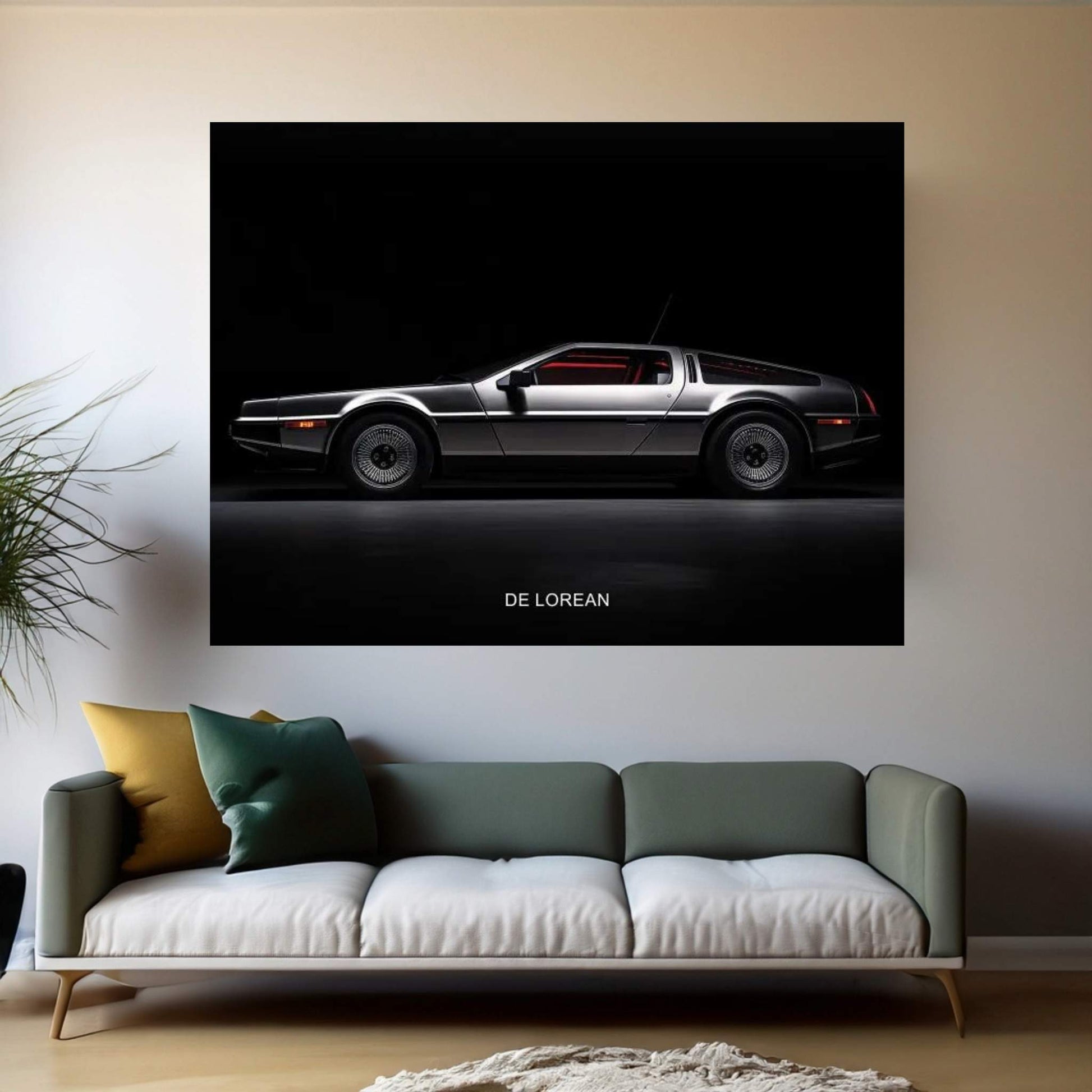 DeLorean Canvas Wall Art - Y Canvas