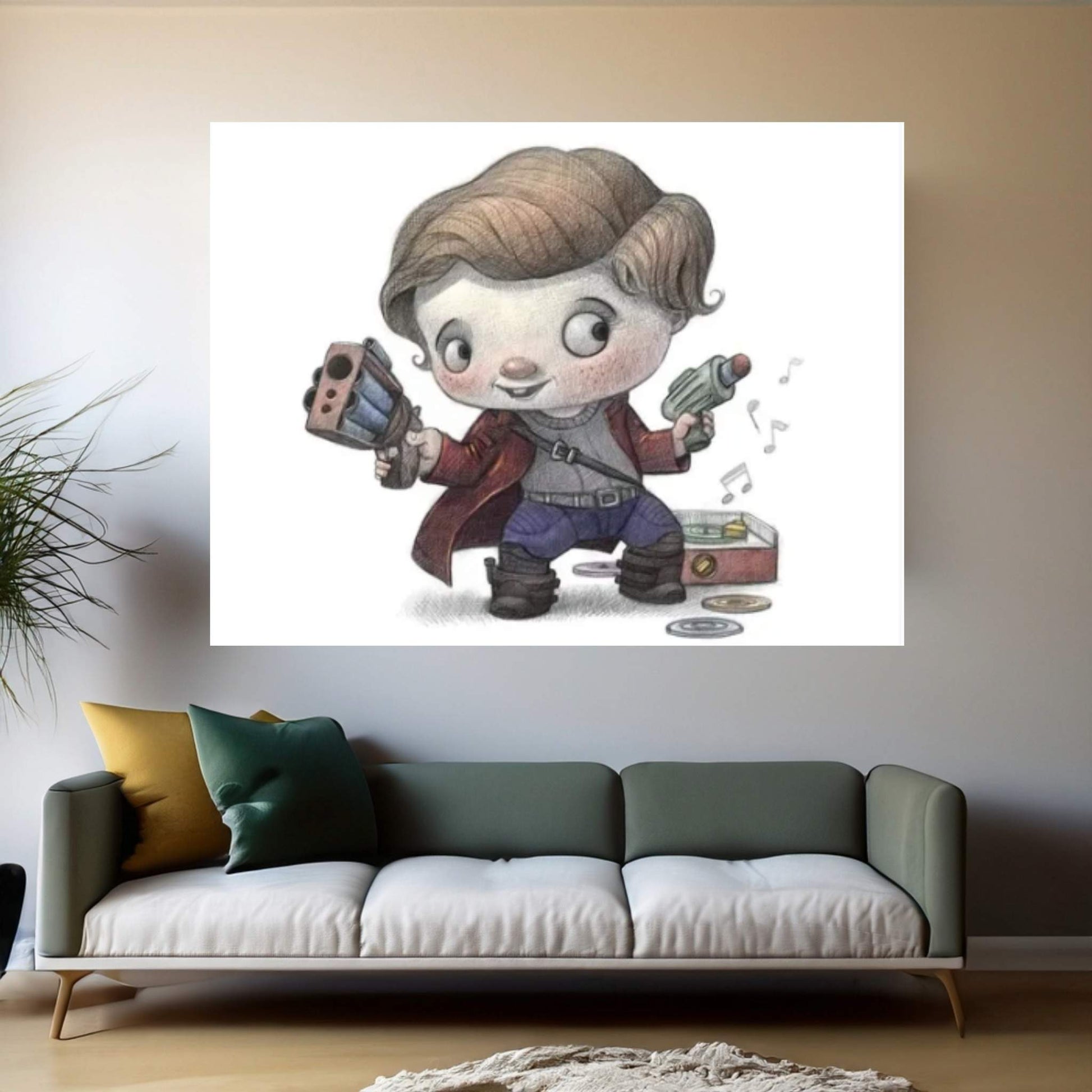 Baby StarLord Canvas Wall Art - Y Canvas