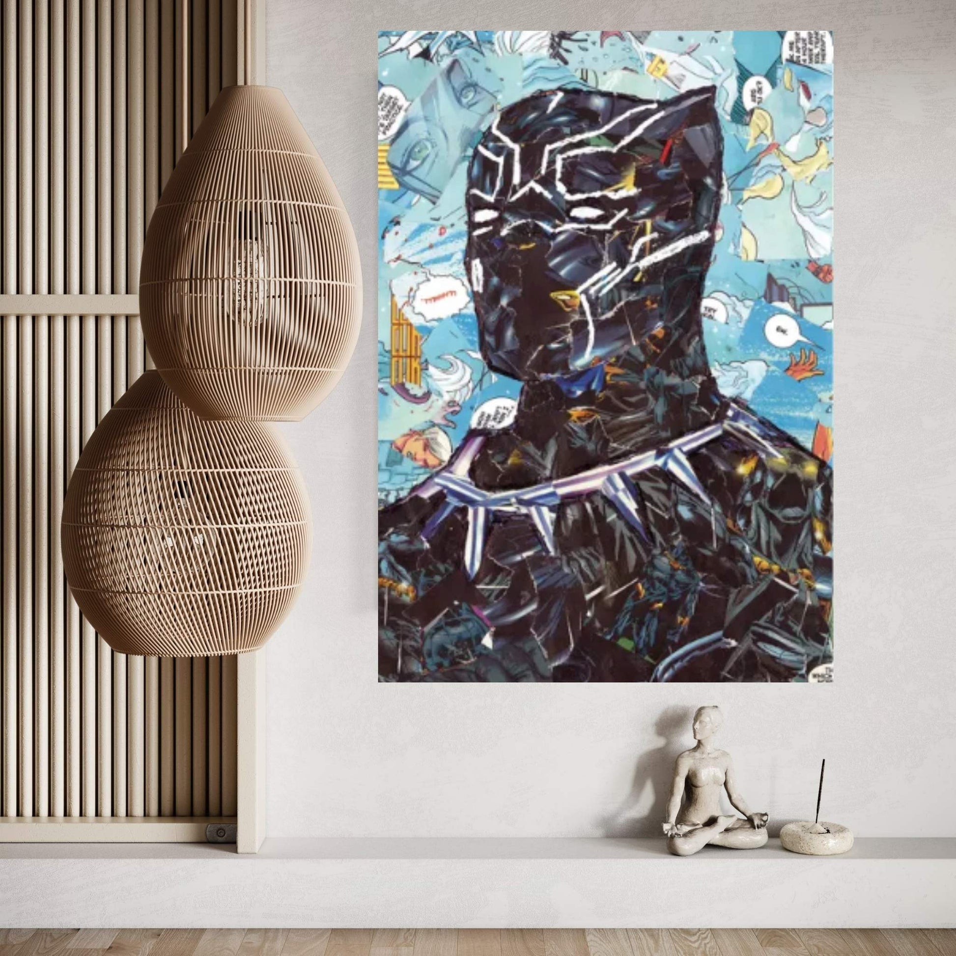 King T'Challa Black Panther Canvas Wall Art - Y Canvas