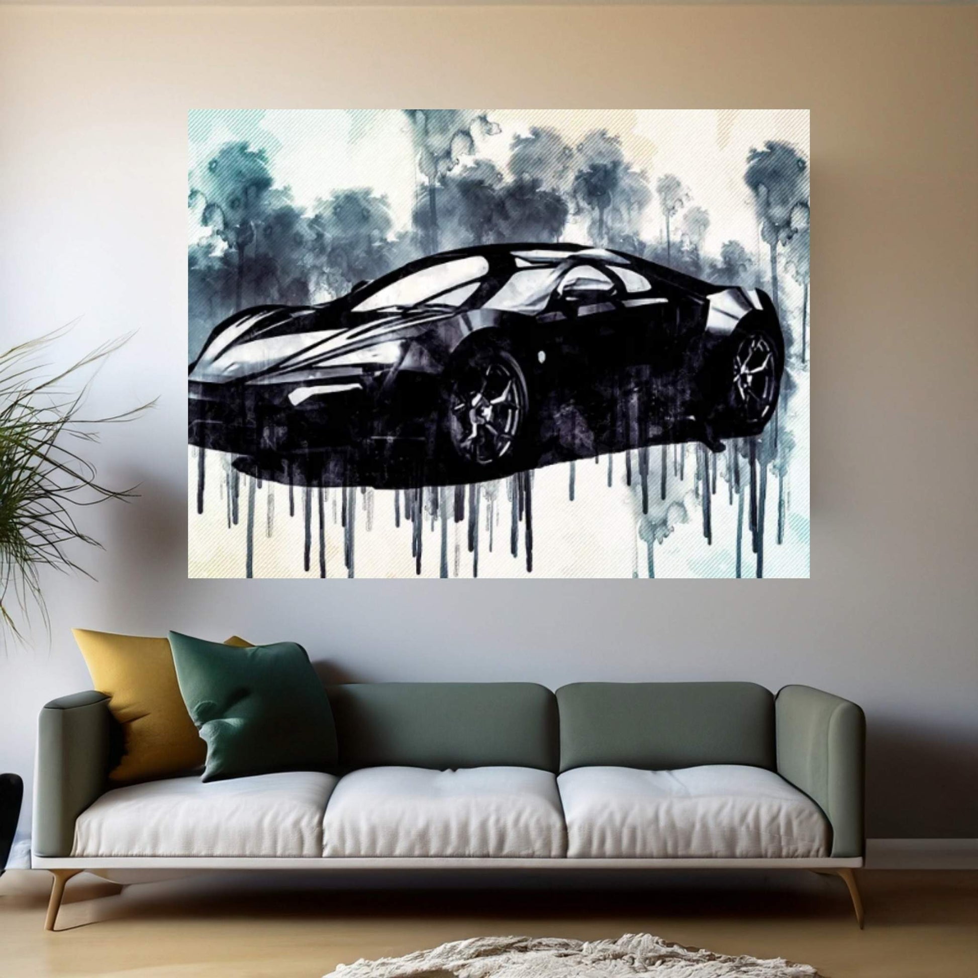 Volkswagen Id R Pikes Peak 2018 Electric Race Car Supercar German Sports Cars Canvas Wall Art - Y Canvas