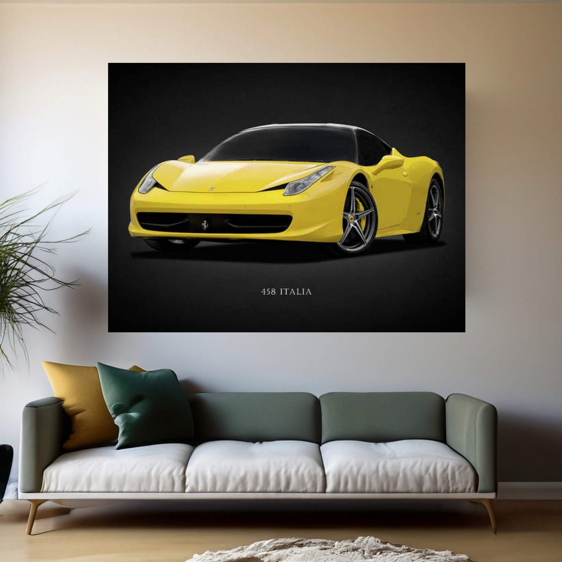 Ferrari 458 Italia Canvas Wall Art - Y Canvas