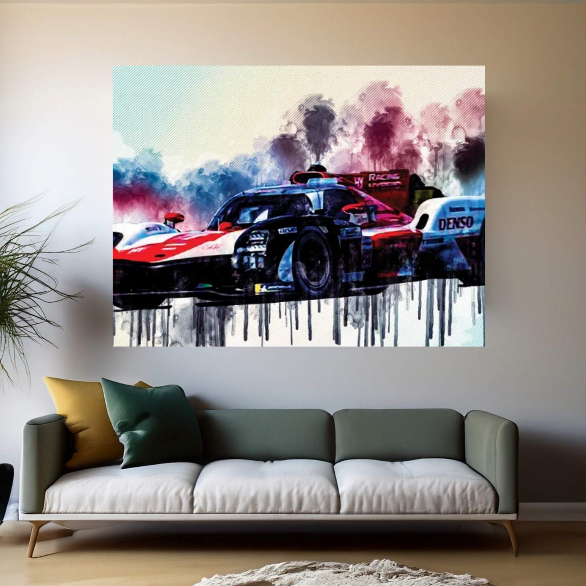 Fia Wec 2021 Toyota Gr010 Hybrid Le Mans Hypercar Racing Car Canvas Wall Art - Y Canvas