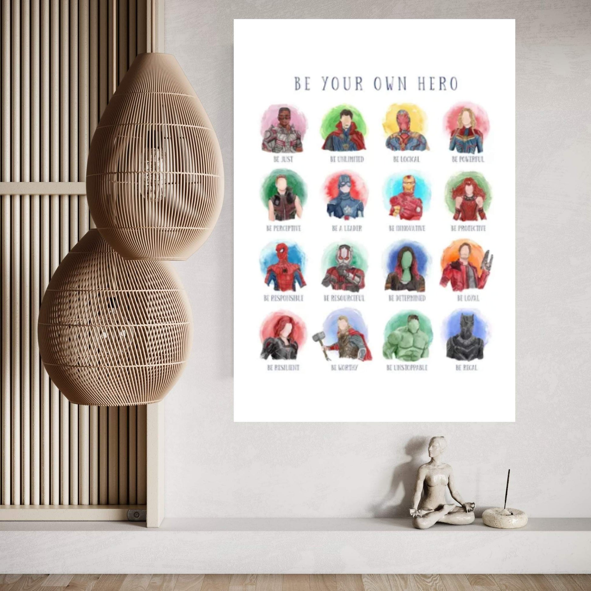 Be Your Own Hero Canvas Wall Art - Y Canvas