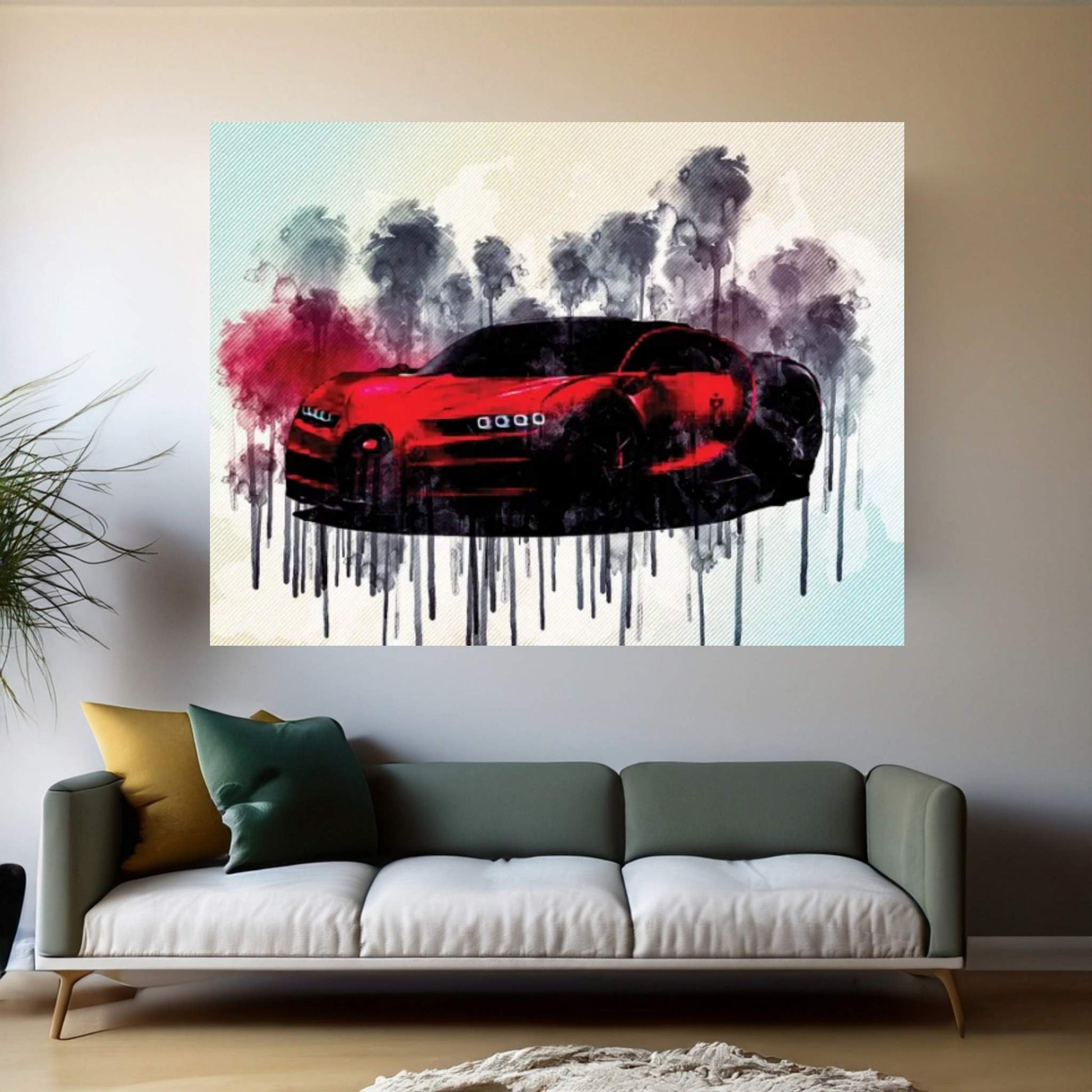 Bugatti Chiron Sport 2019 Hypercar Tuning Canvas Wall Art - Y Canvas