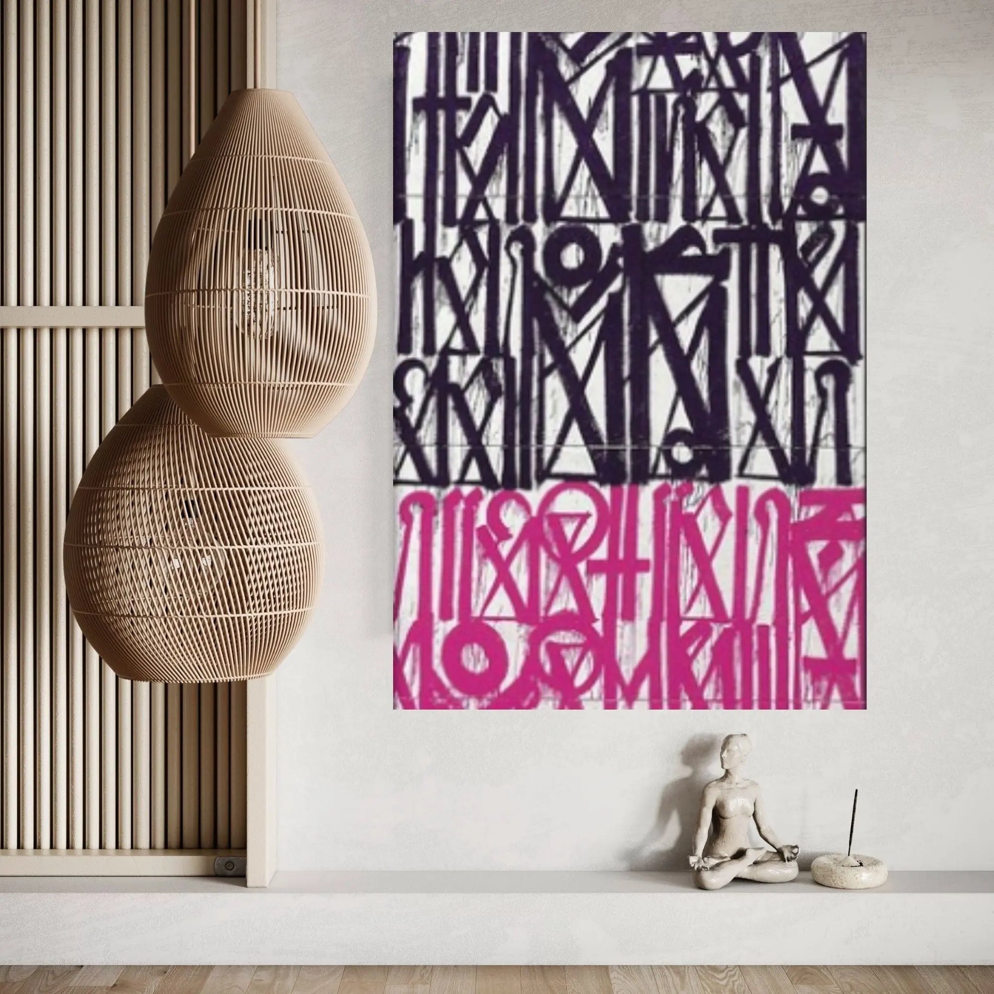 Abstract Retna Wall Art Graffiti American Black & White Reproduction Painting Wall Art - Y Canvas