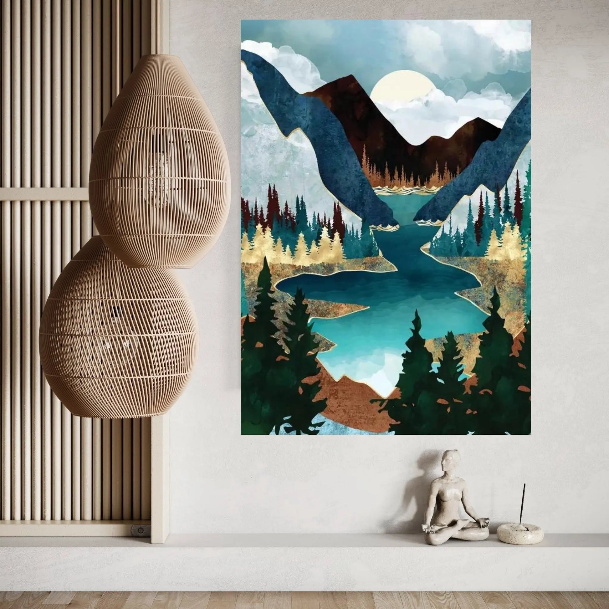 River Vista Canvas Wall Art - Y Canvas