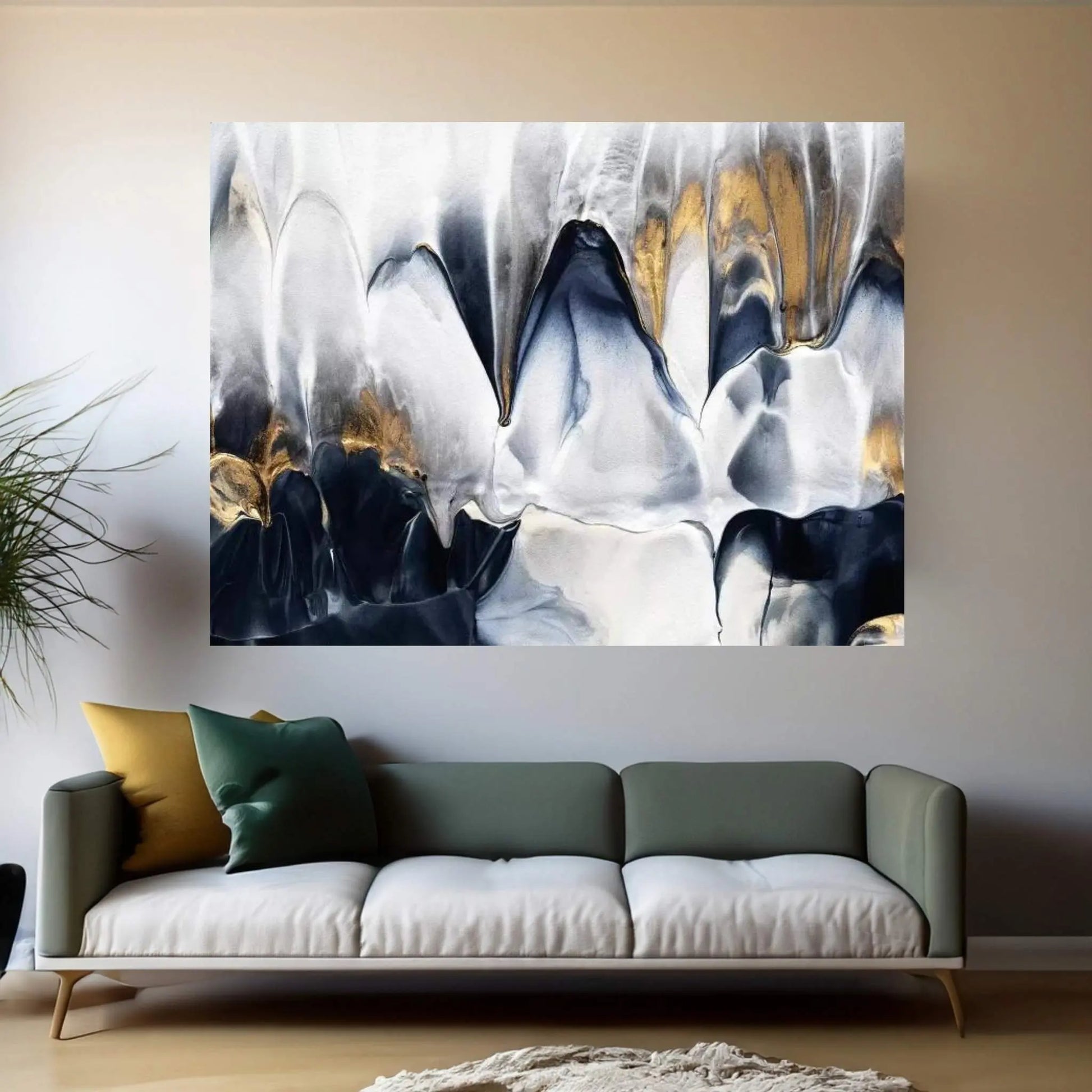 Abstract Flow II Canvas Wall Art - Y Canvas