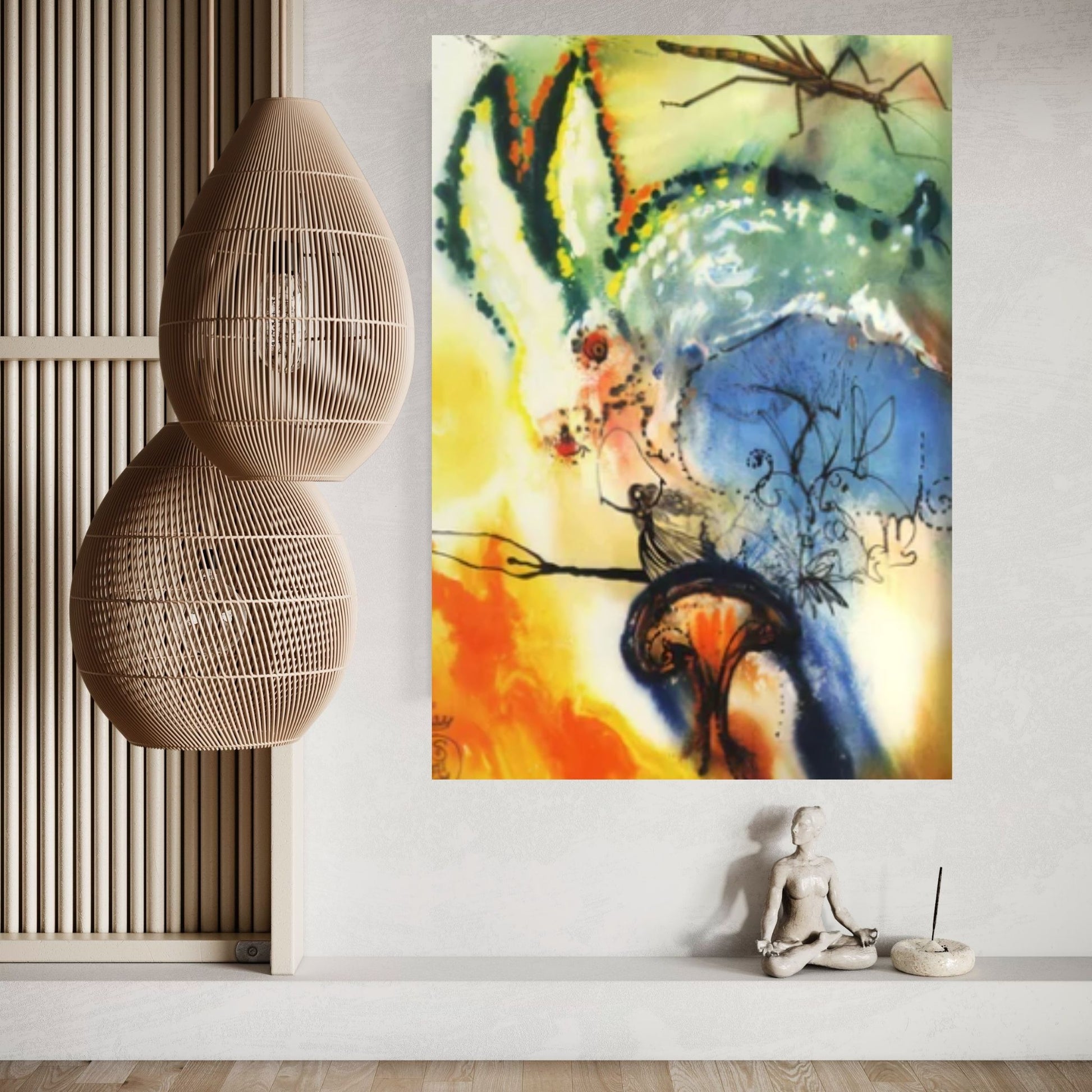 Salvador Dali Down the Rabbit Hole Canvas Wall Art Print, Dali Exhibition Print, Surrealism Canvas Poster - Y Canvas