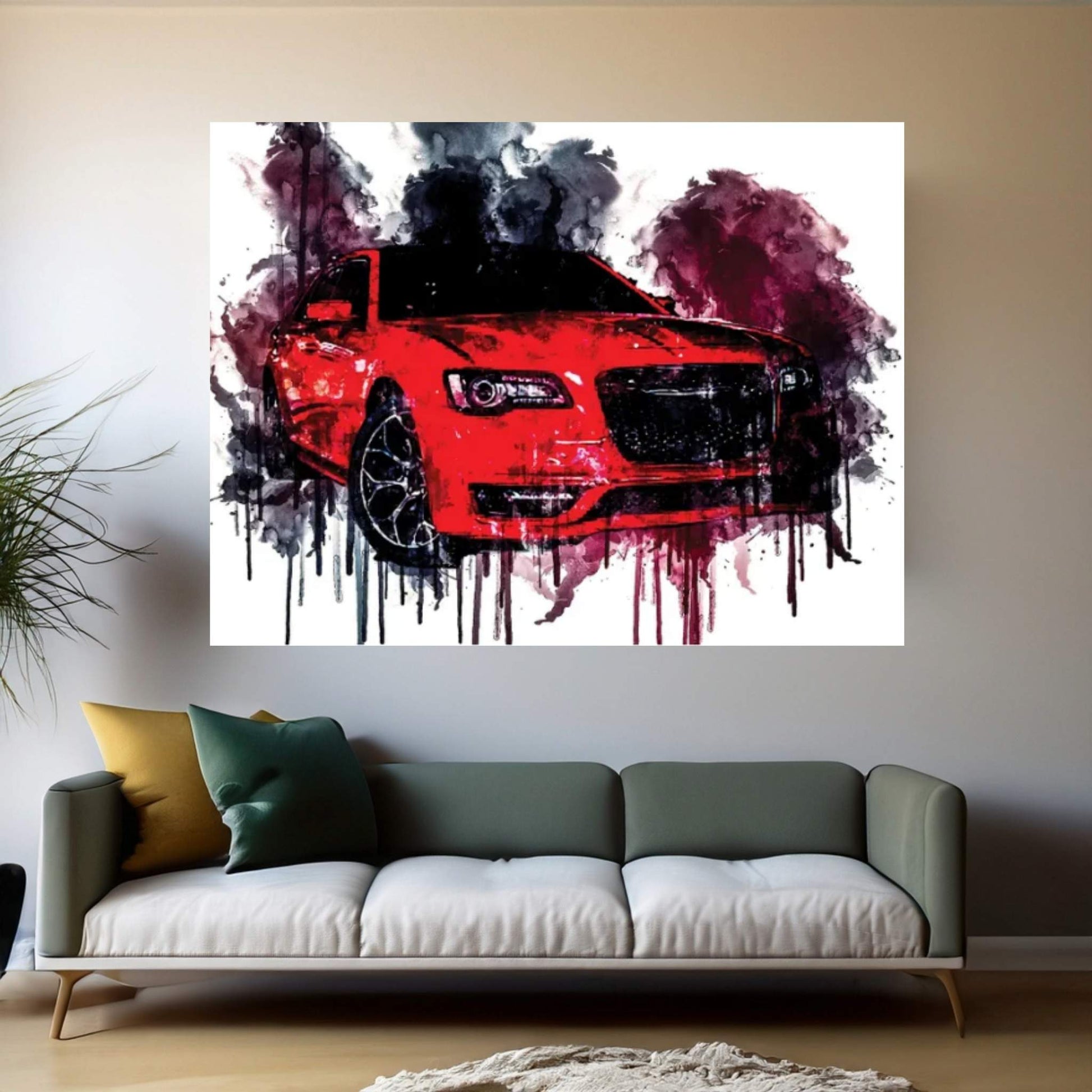 2018 Chrysler 300S Vehicle CDLIV Canvas Wall Art - Y Canvas