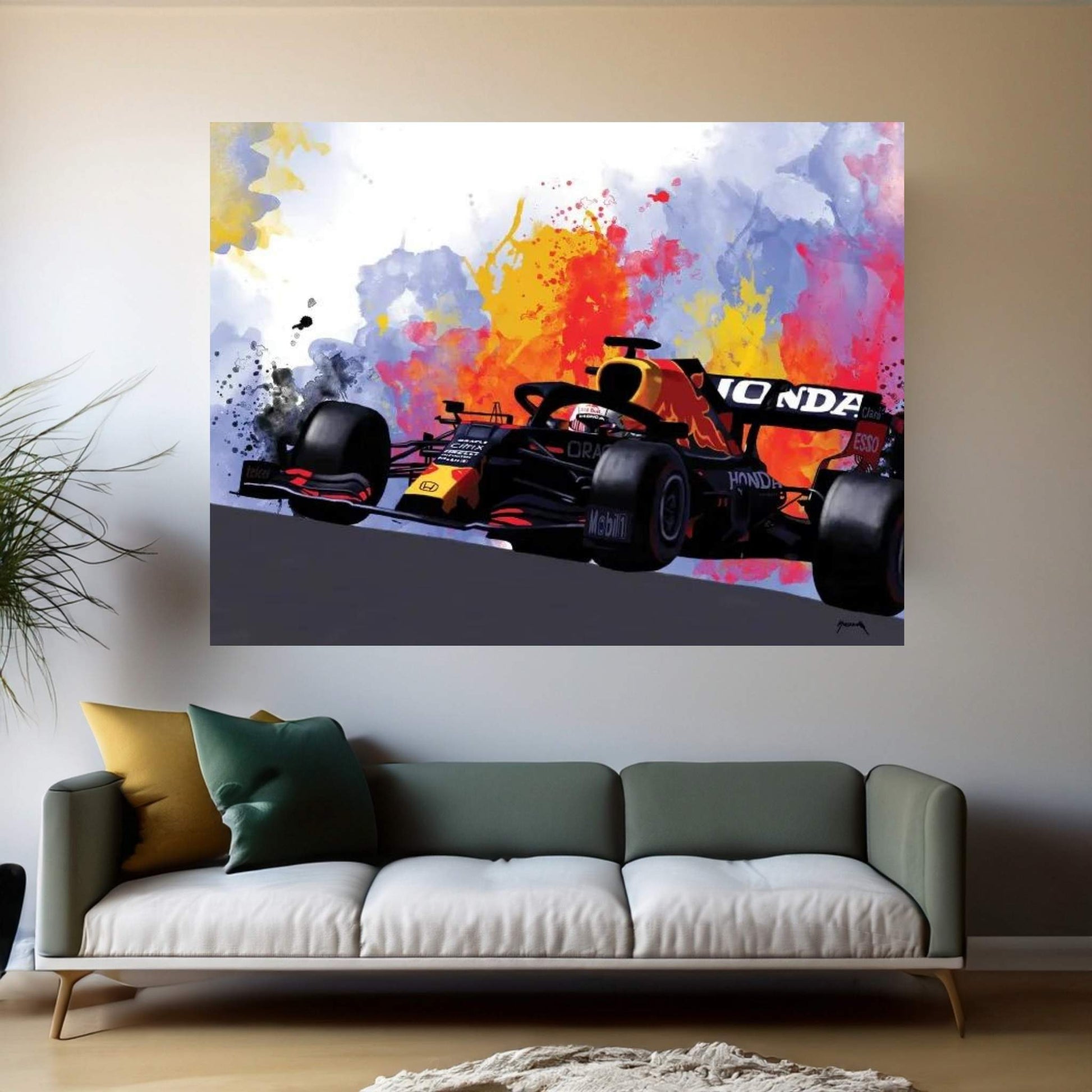 Verstappen's Racecar Canvas Wall Art - Y Canvas