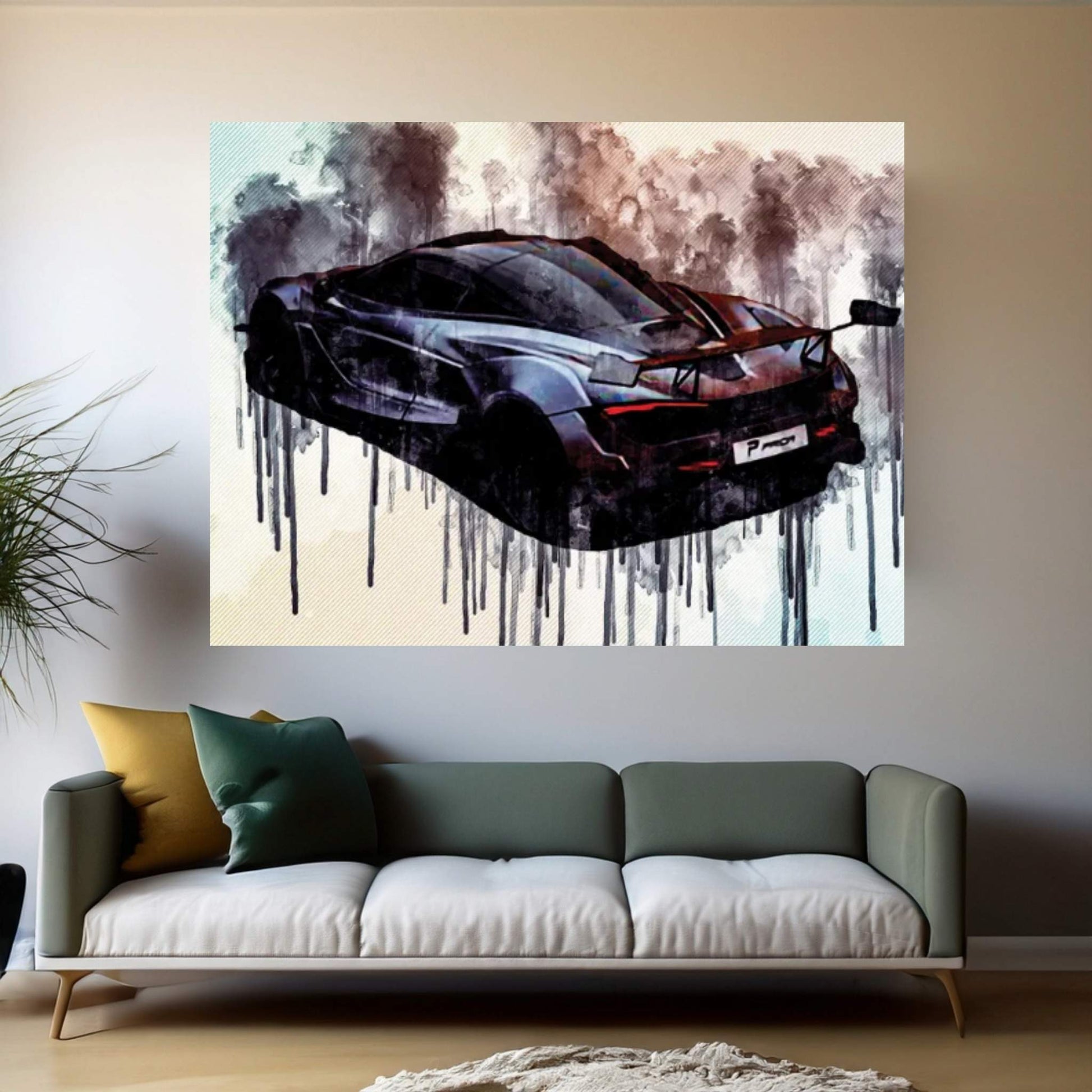 Mclaren 720S Prior Design 2020 Hypercar Exterior Tuning 720S Black Wheels Matte Gray British Supercar Canvas Wall Art - Y Canvas