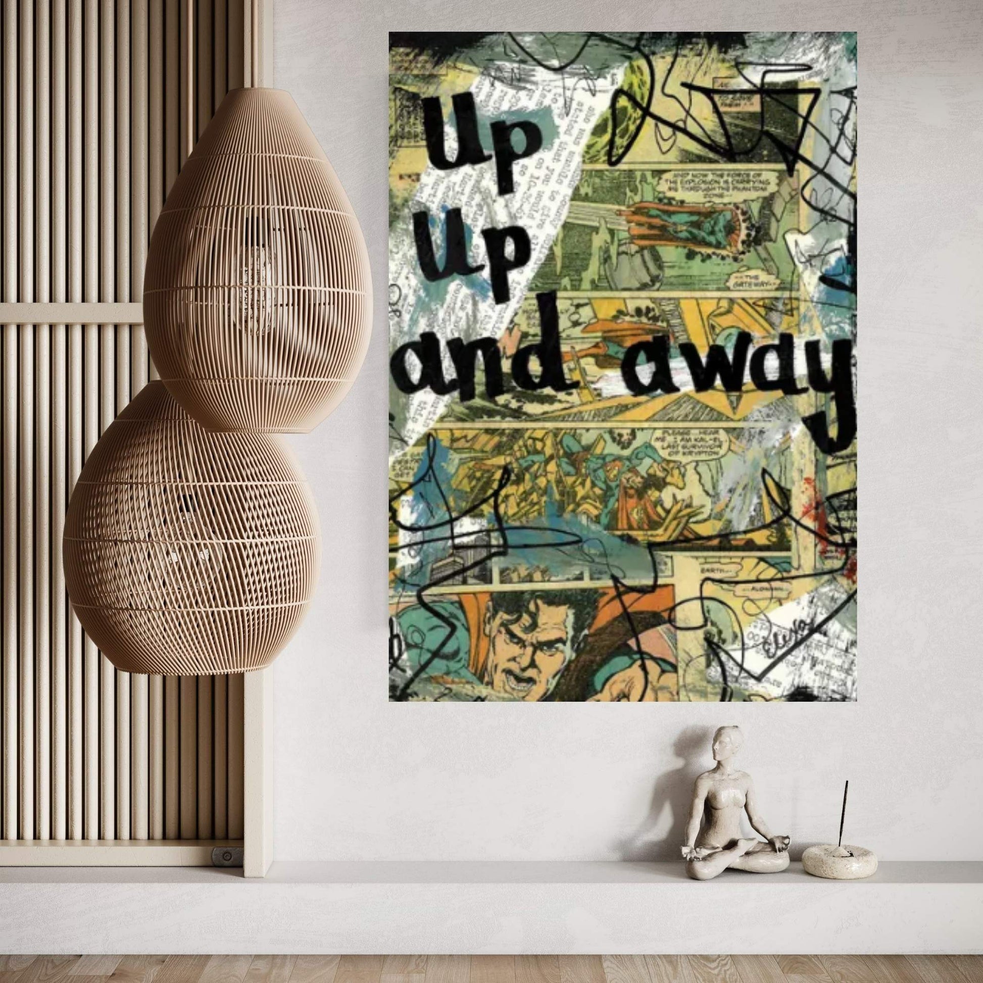 Up And Away Superman Canvas Wall Art - Y Canvas