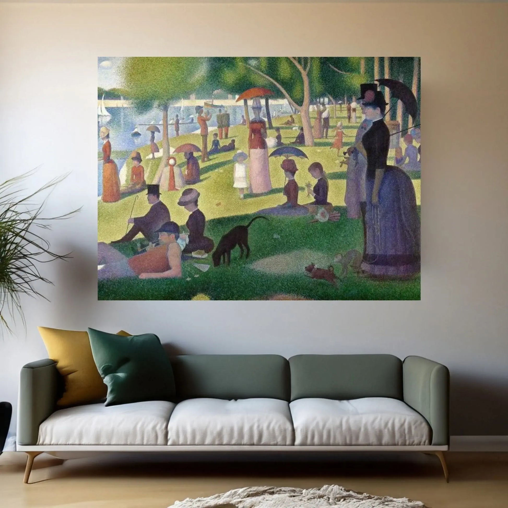 Sunday Afternoon on the Island of La Grande Jatte Canvas Wall Art - Y Canvas