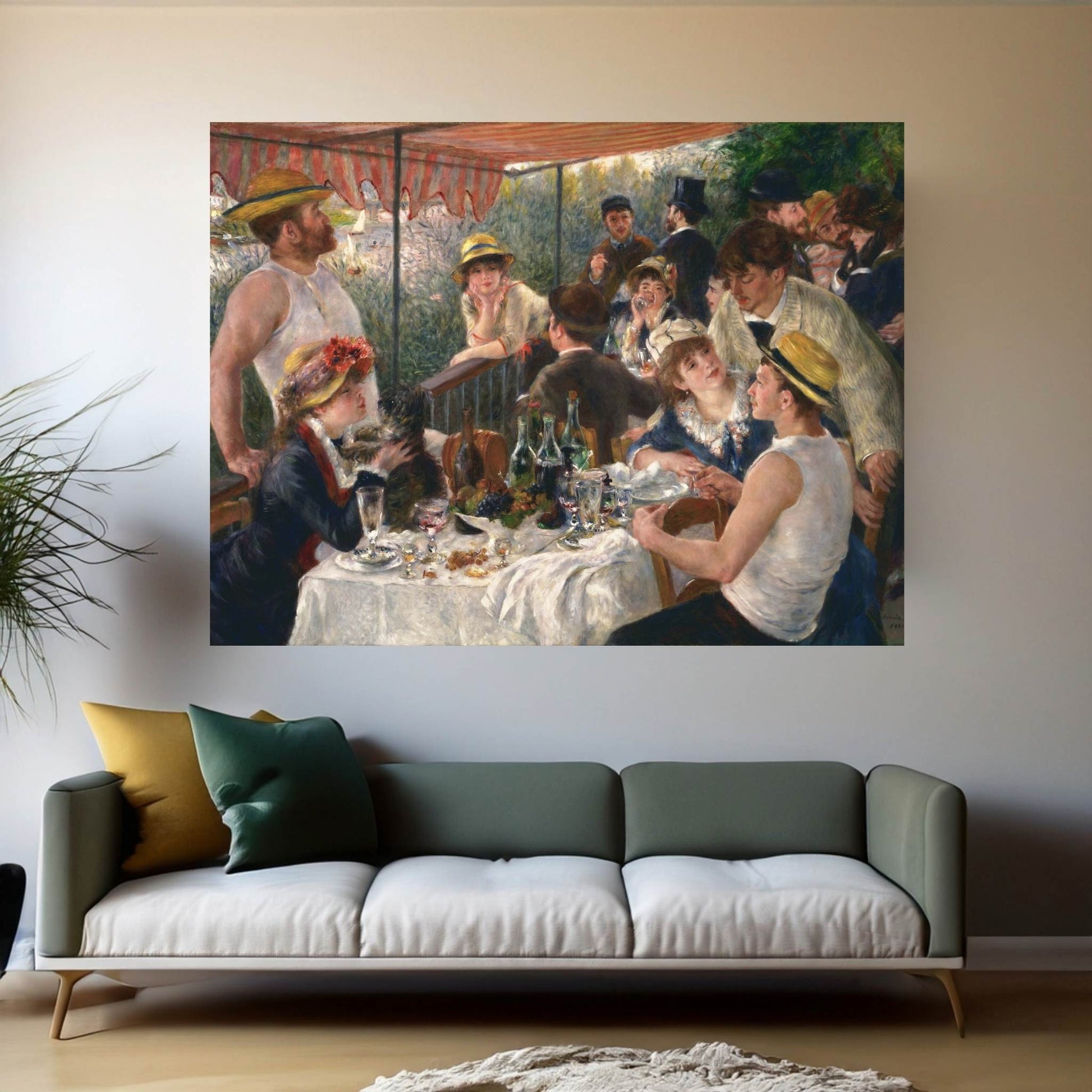 Luncheon of the Boating Party Canvas Wall Art - Y Canvas