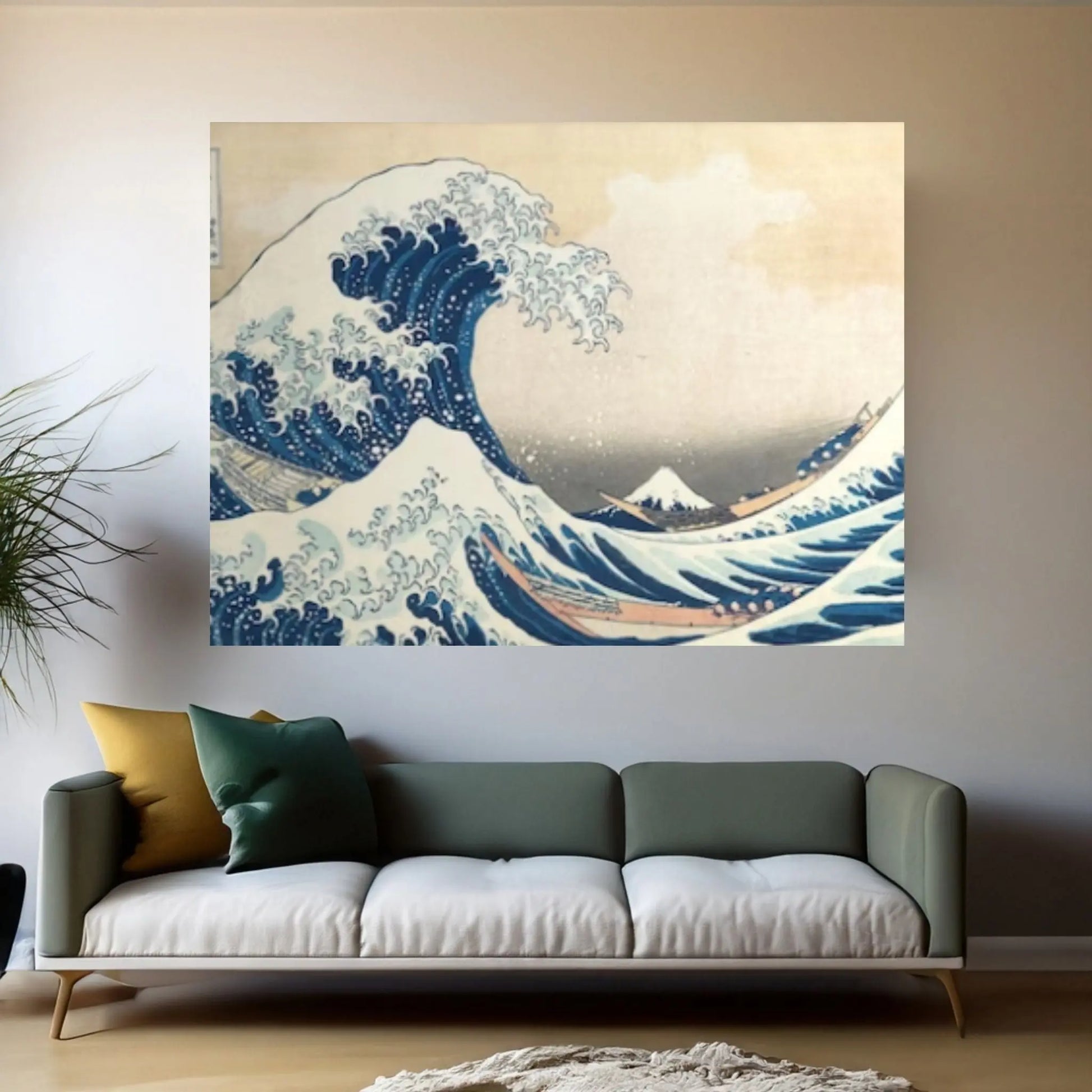 The Great Wave, Wall Tapestry, Off Kanagawa, Wave off Kanagawa, Hokusai Canvas Wall Art Poster - Y Canvas