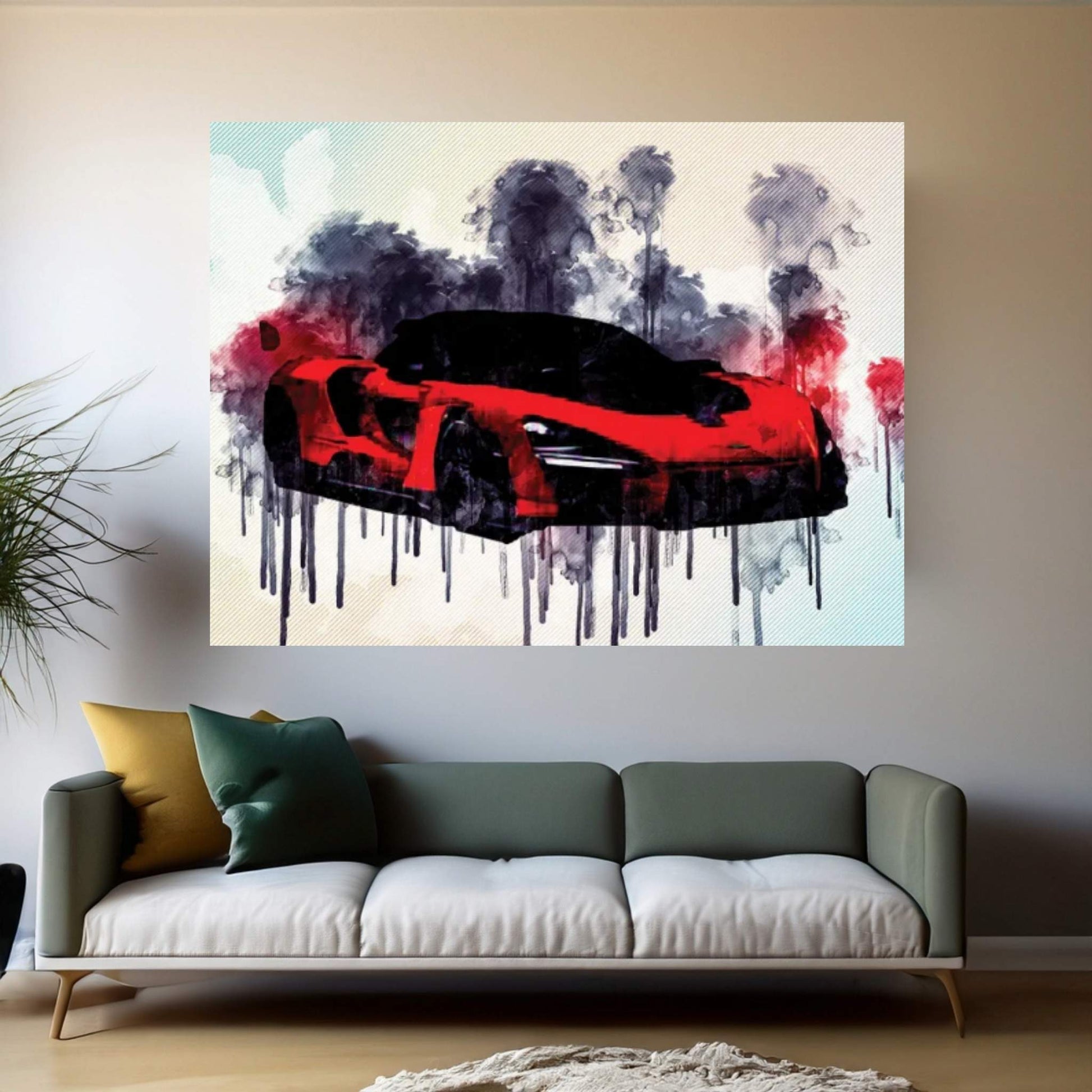 Mclaren Senna 2019 Hypercar Mclaren P1 Red Supercar Sports Canvas Wall Art - Y Canvas