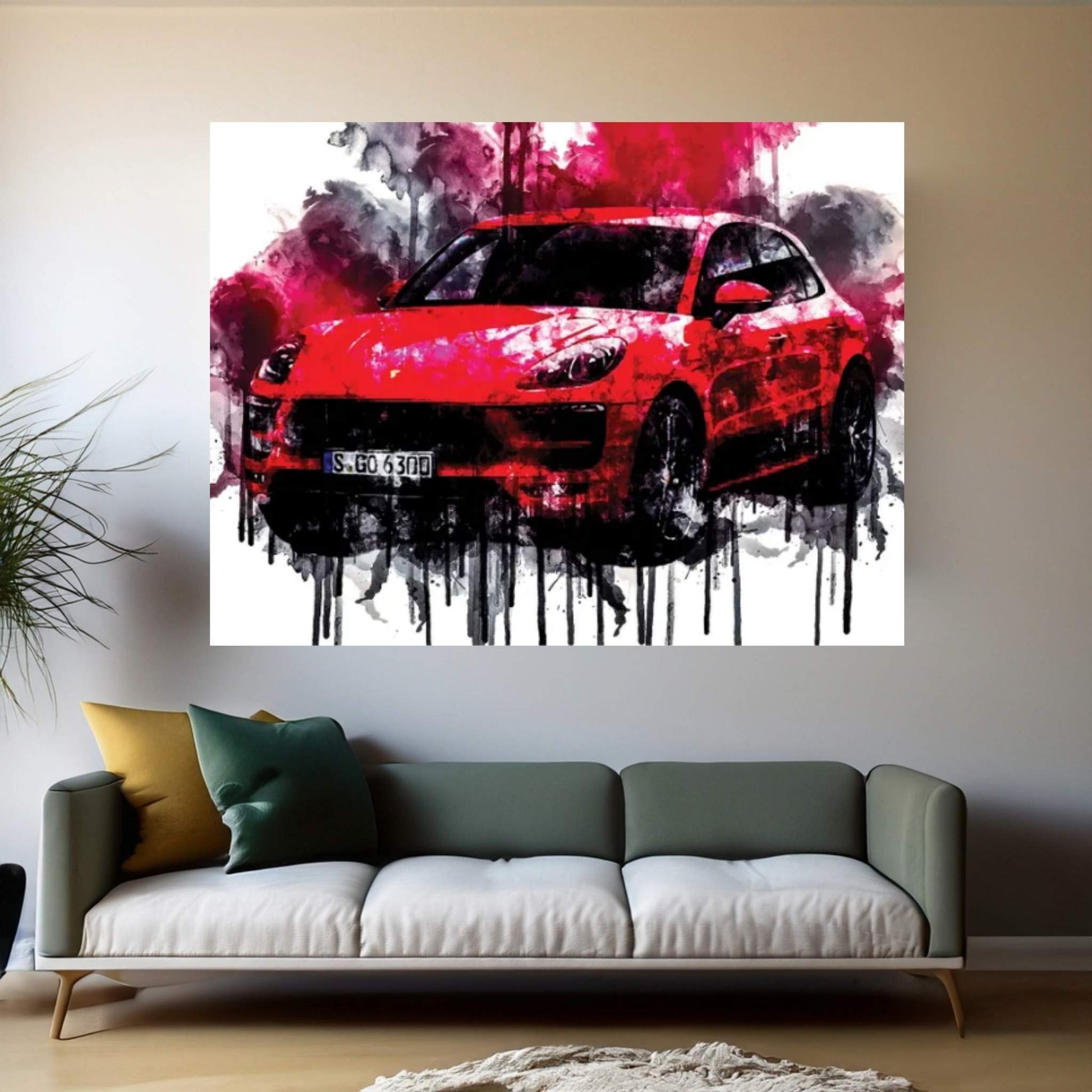 2017 Porsche Macan GTS Canvas Wall Art - Y Canvas