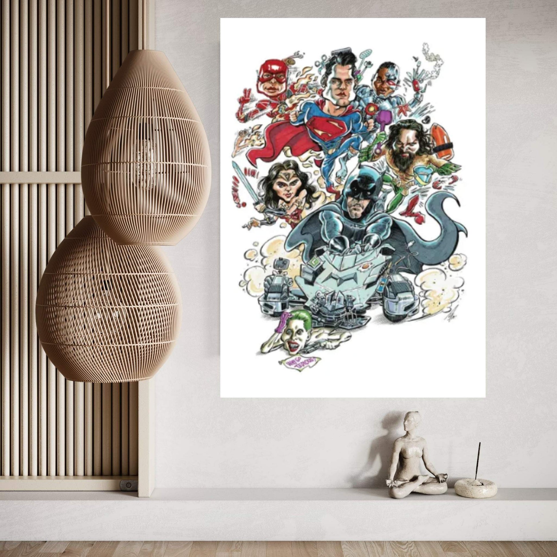 Justice League Canvas Wall Art - Y Canvas