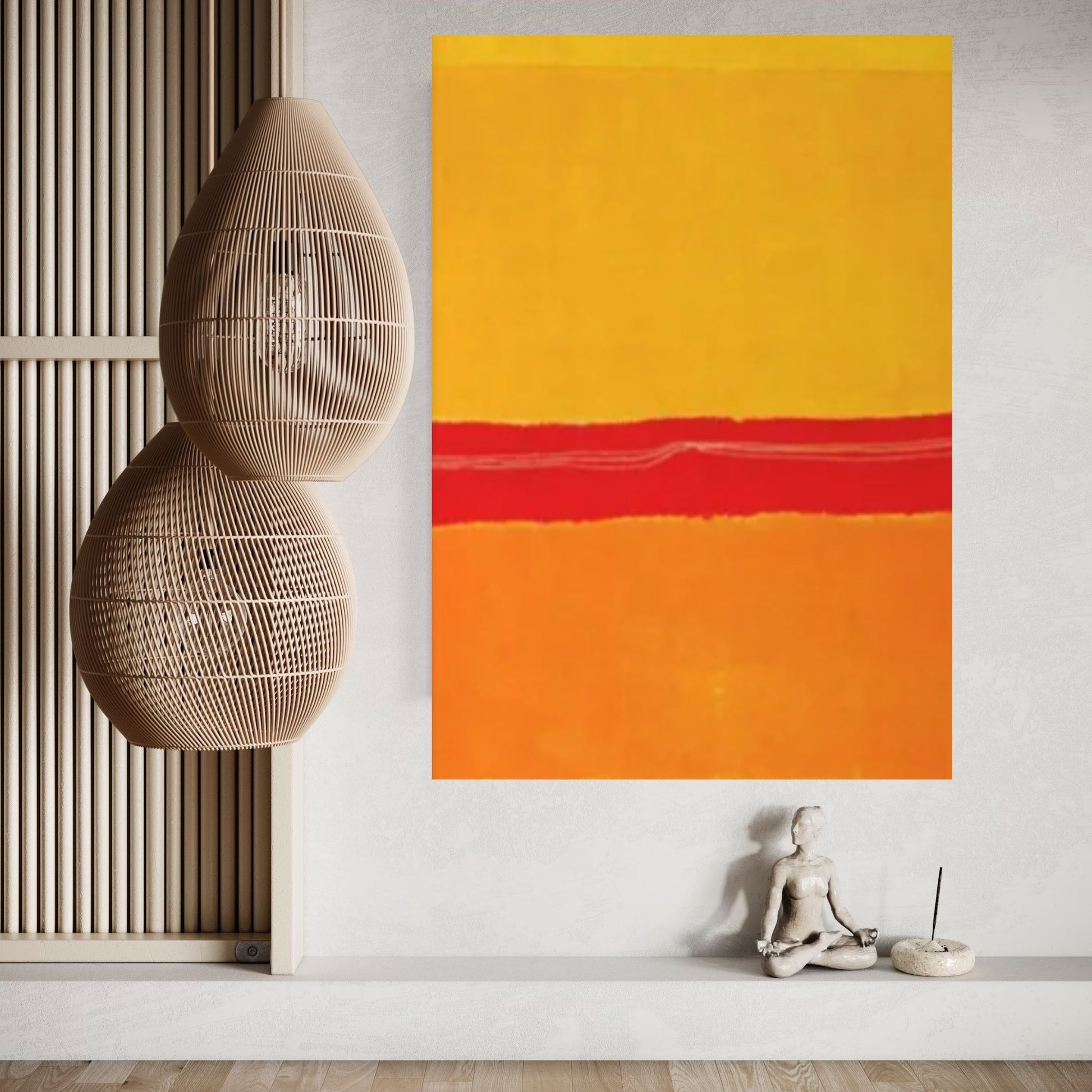 Mark Rothko Exhibition Canvas Wall Art Poster, Orange Vintage Exhibition Poster, Mark Rothko Canvas Wall Art Print - Y Canvas