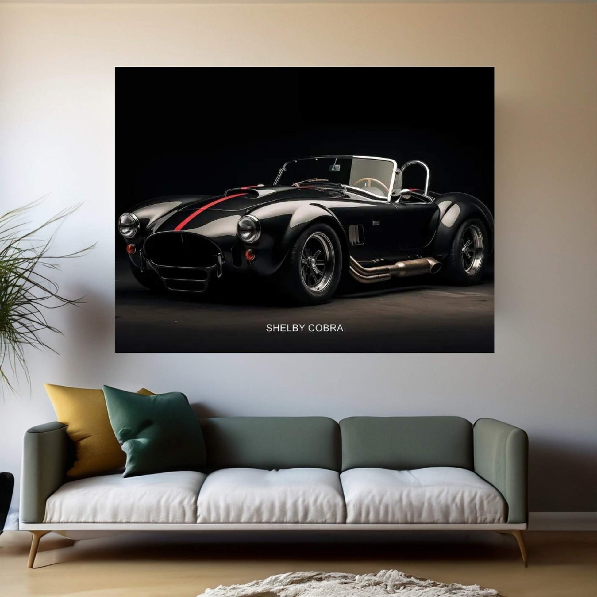 Shelby Cobra Car Canvas Wall Art - Y Canvas