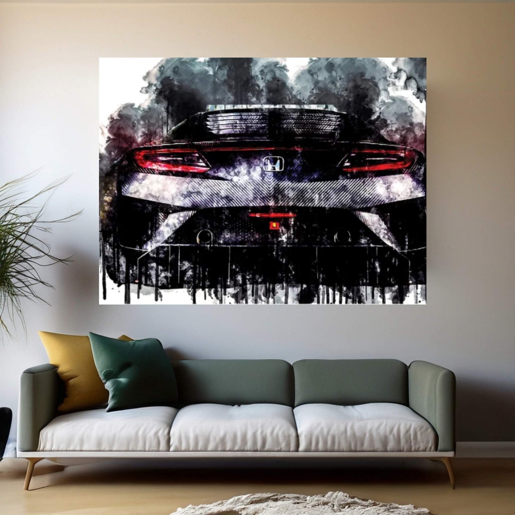 2017 Honda NSX GT3 Vehicle XCVI Canvas Wall Art - Y Canvas