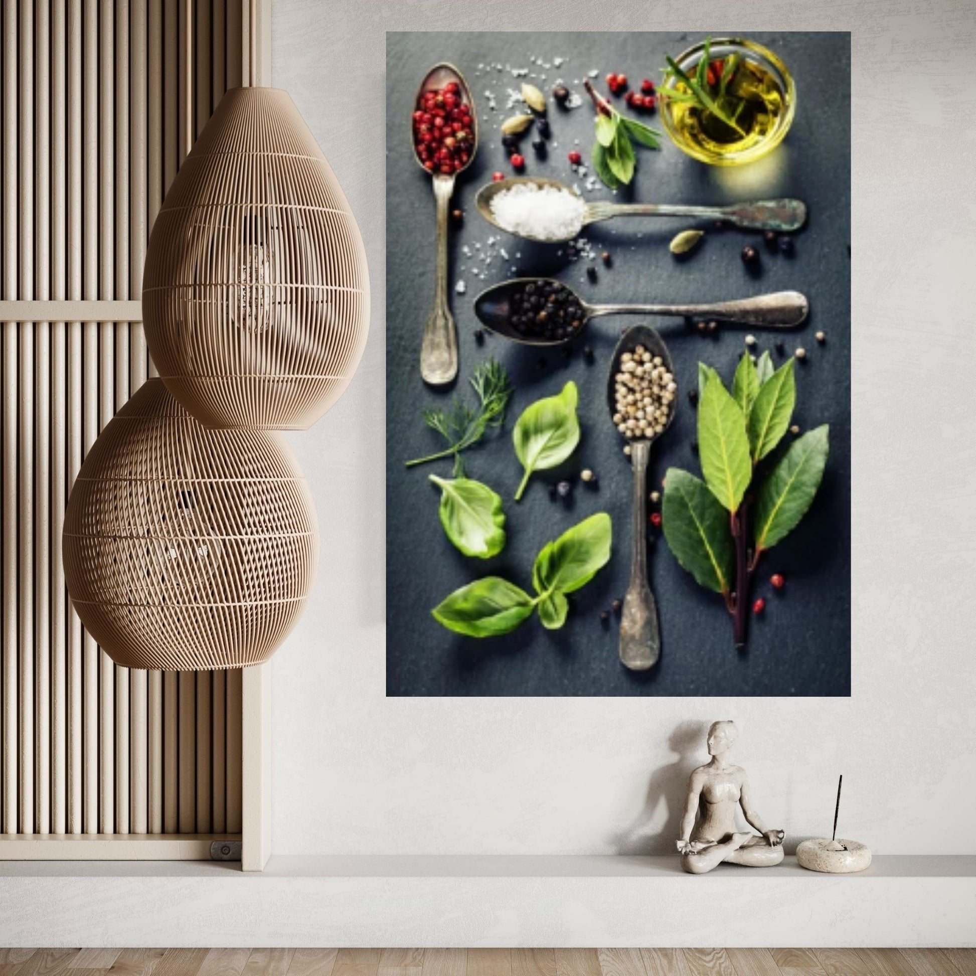 Large Wall Art, Herbs And Spices, Contemporary Canvas Print - Y Canvas