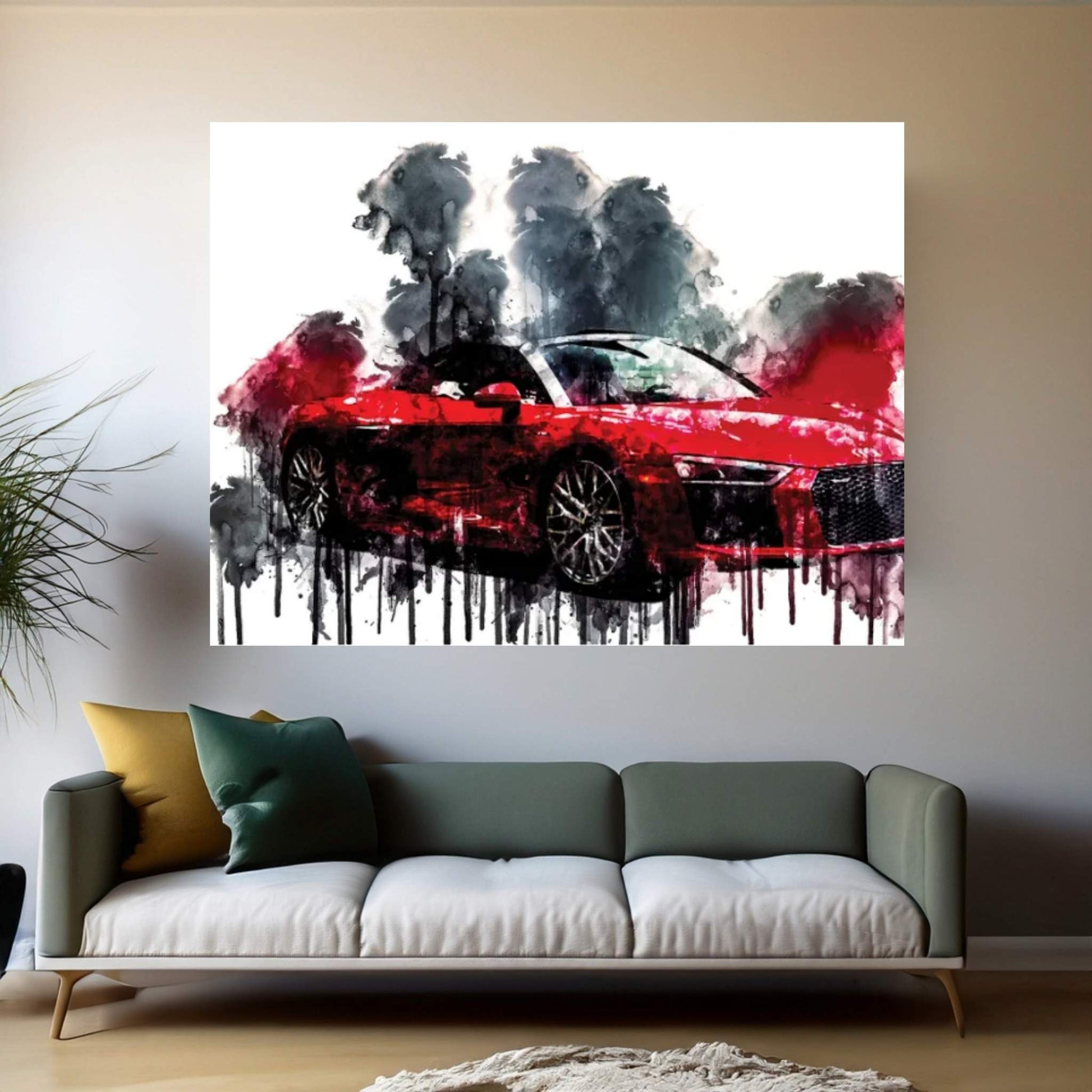 2018 Audi R8 Spyder V10 Plus Canvas Wall Art - Y Canvas